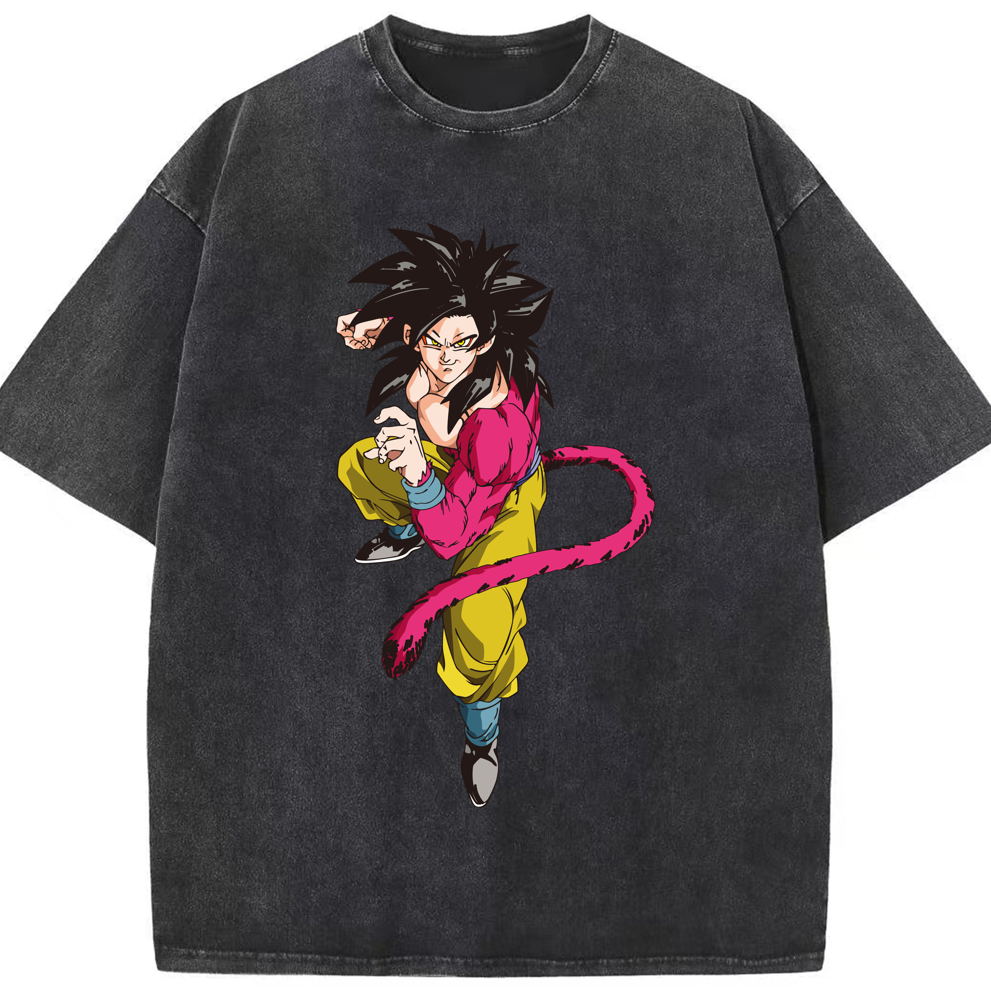 （画像用） ドラゴンボール 孫悟空（そん ごくう）Son Goku カカロット DRAGON BALL Kakarotto 綿100% ヴィンテージ風 半袖Tシャツ（フロントプリント）