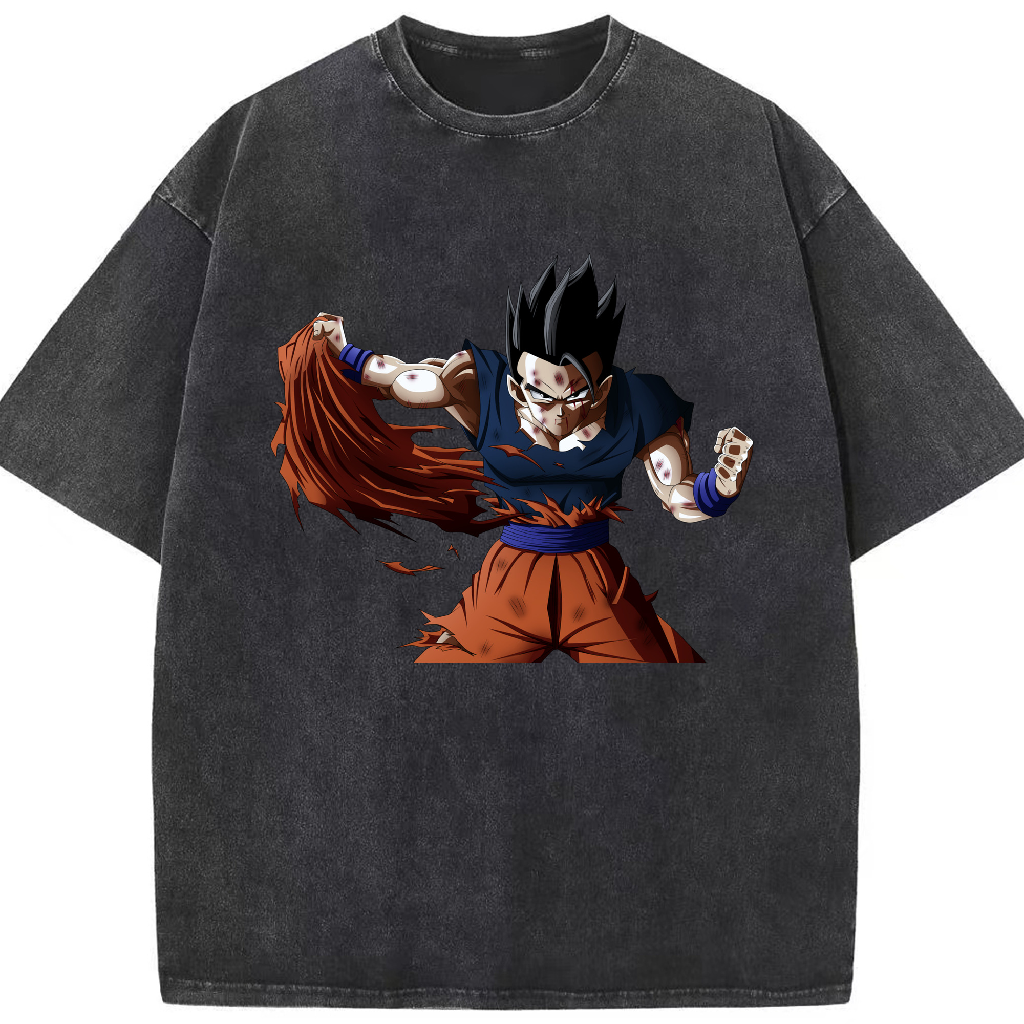 （画像用） ドラゴンボール ベジータ四世（Bejīta Yonsei）DRAGON BALL Vegeta IV 綿100% ヴィンテージ風 半袖Tシャツ（フロントプリント）