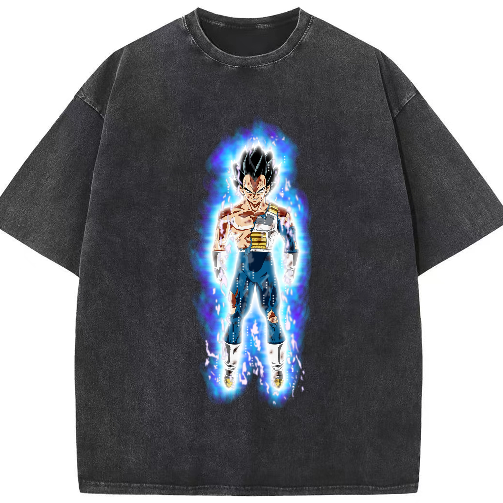 （画像用） ドラゴンボール ベジータ四世（Bejīta Yonsei）DRAGON BALL Vegeta IV 綿100% ヴィンテージ風 半袖Tシャツ（フロントプリント）