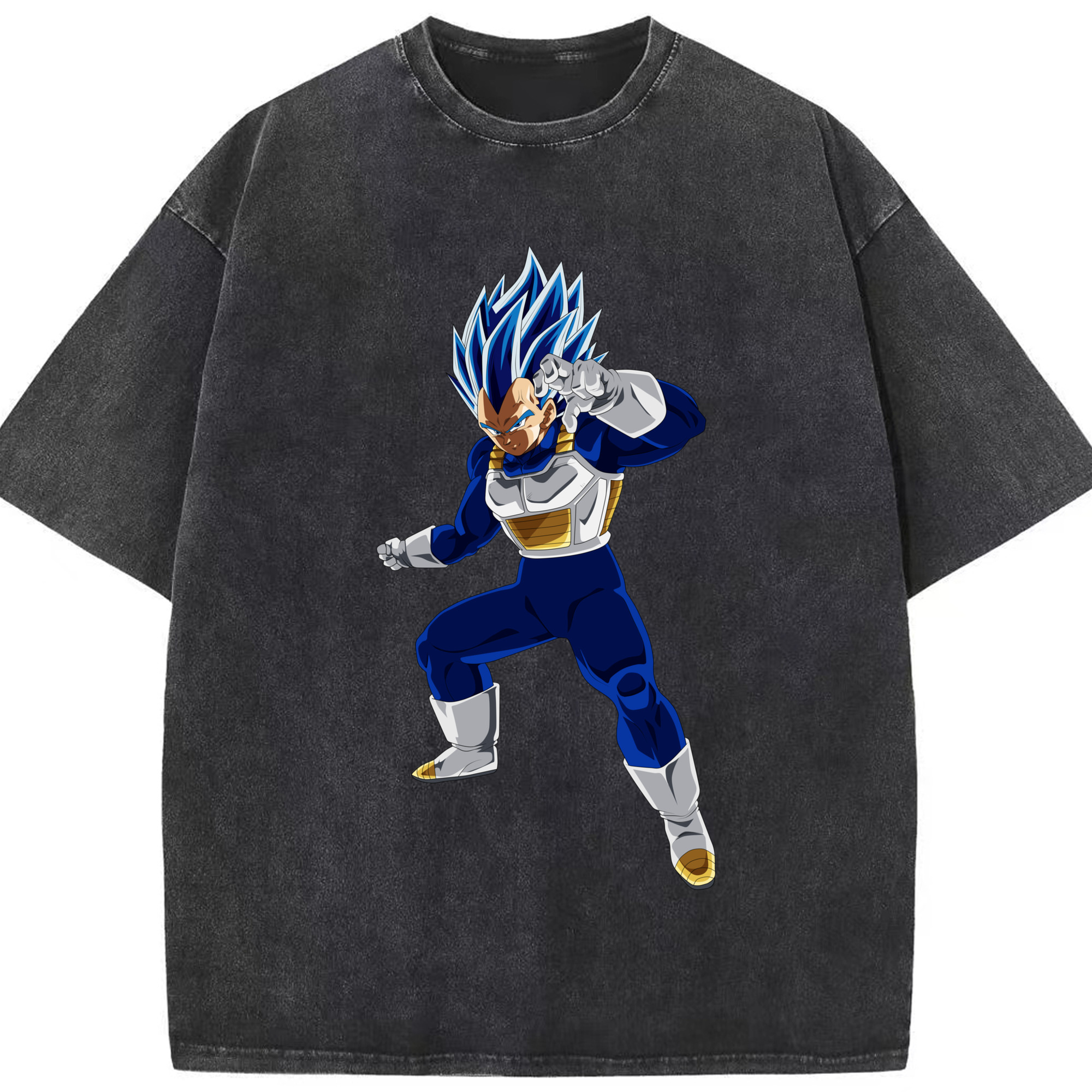 （画像用） ドラゴンボール ベジータ四世（Bejīta Yonsei）DRAGON BALL Vegeta IV 綿100% ヴィンテージ風 半袖Tシャツ（フロントプリント）