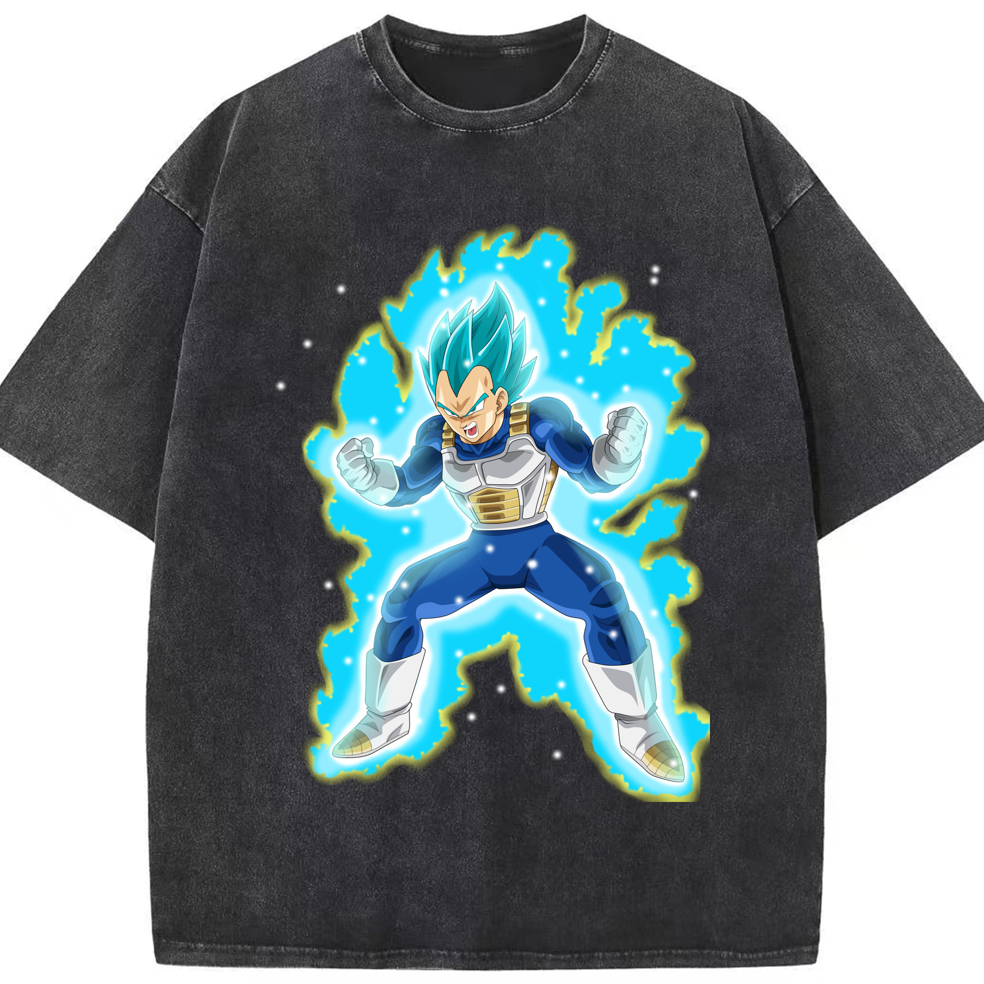 （画像用） ドラゴンボール ベジータ四世（Bejīta Yonsei）DRAGON BALL Vegeta IV 綿100% ヴィンテージ風 半袖Tシャツ（フロントプリント）