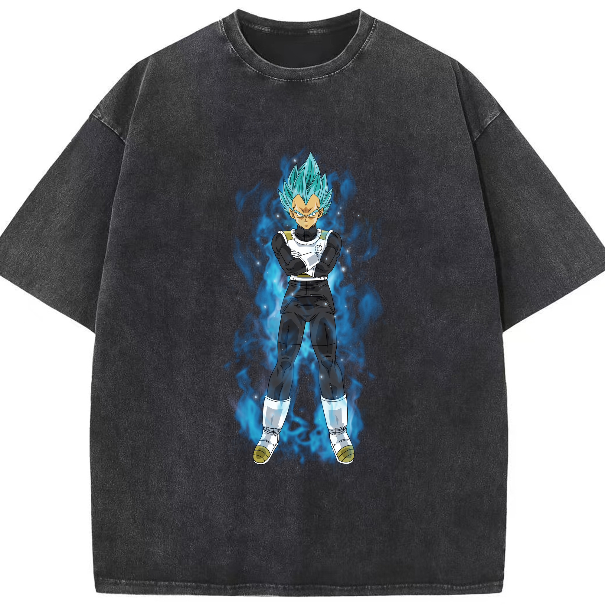 （画像用） ドラゴンボール ベジータ四世（Bejīta Yonsei）DRAGON BALL Vegeta IV 綿100% ヴィンテージ風 半袖Tシャツ（フロントプリント）