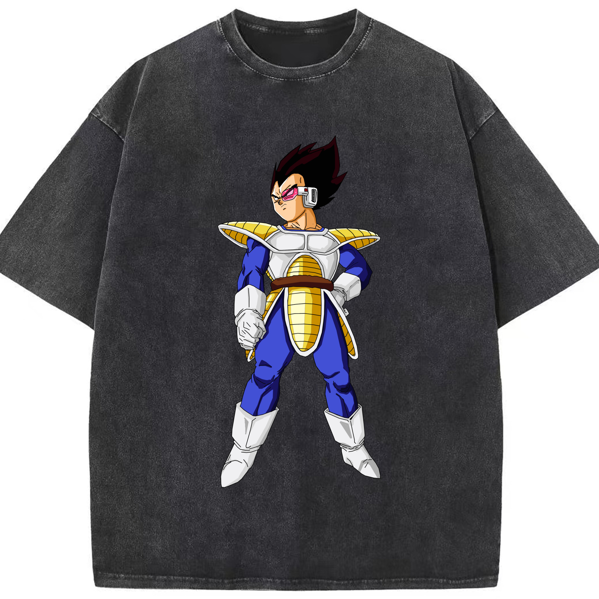 （画像用） ドラゴンボール ベジータ四世（Bejīta Yonsei）DRAGON BALL Vegeta IV 綿100% ヴィンテージ風 半袖Tシャツ（フロントプリント）