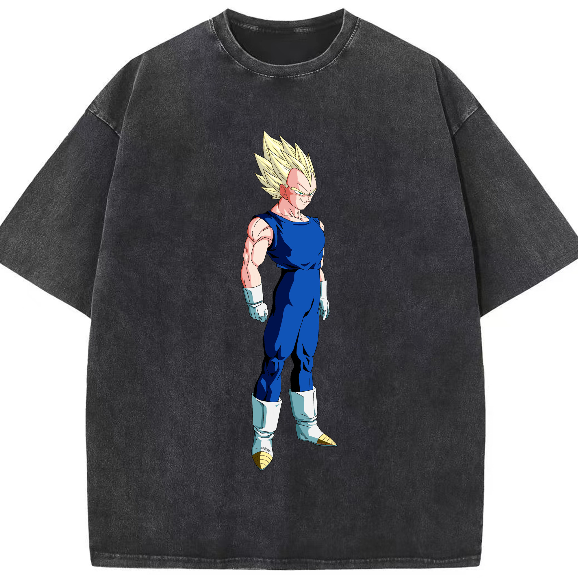 （画像用） ドラゴンボール ベジータ四世（Bejīta Yonsei）DRAGON BALL Vegeta IV 綿100% ヴィンテージ風 半袖Tシャツ（フロントプリント）