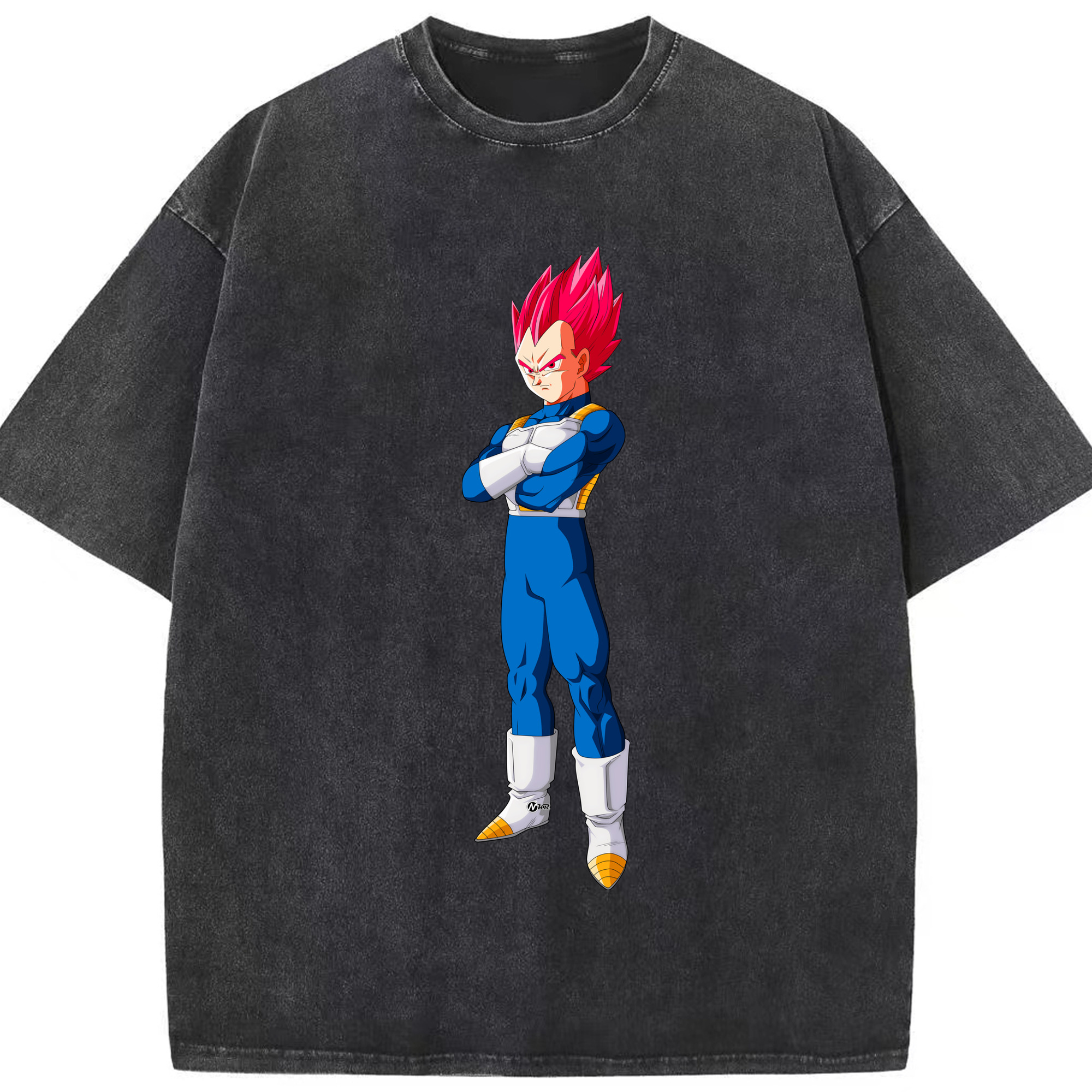 （画像用） ドラゴンボール ベジータ四世（Bejīta Yonsei）DRAGON BALL Vegeta IV 綿100% ヴィンテージ風 半袖Tシャツ（フロントプリント）