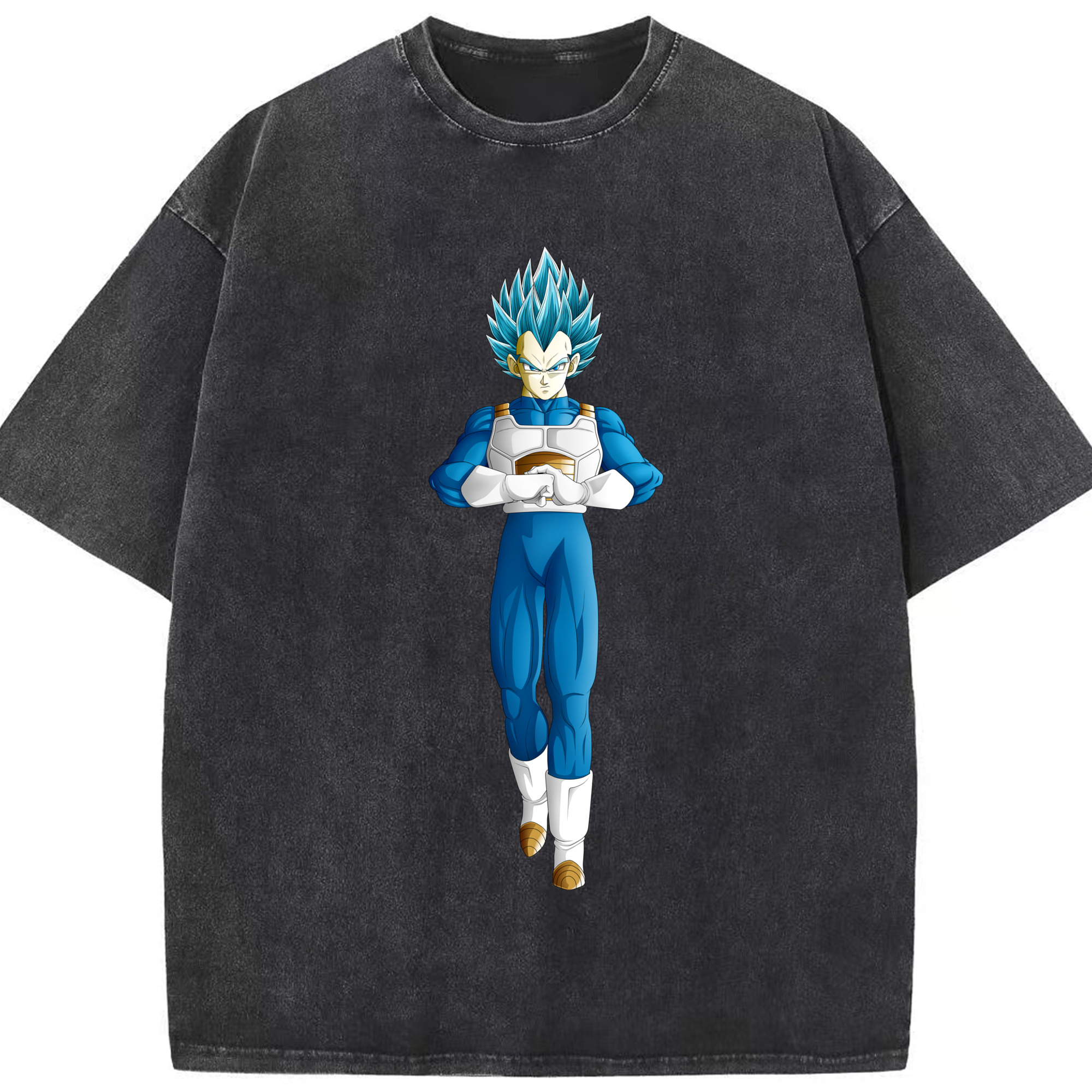 （画像用） ドラゴンボール ベジータ四世（Bejīta Yonsei）DRAGON BALL Vegeta IV 綿100% ヴィンテージ風 半袖Tシャツ（フロントプリント）