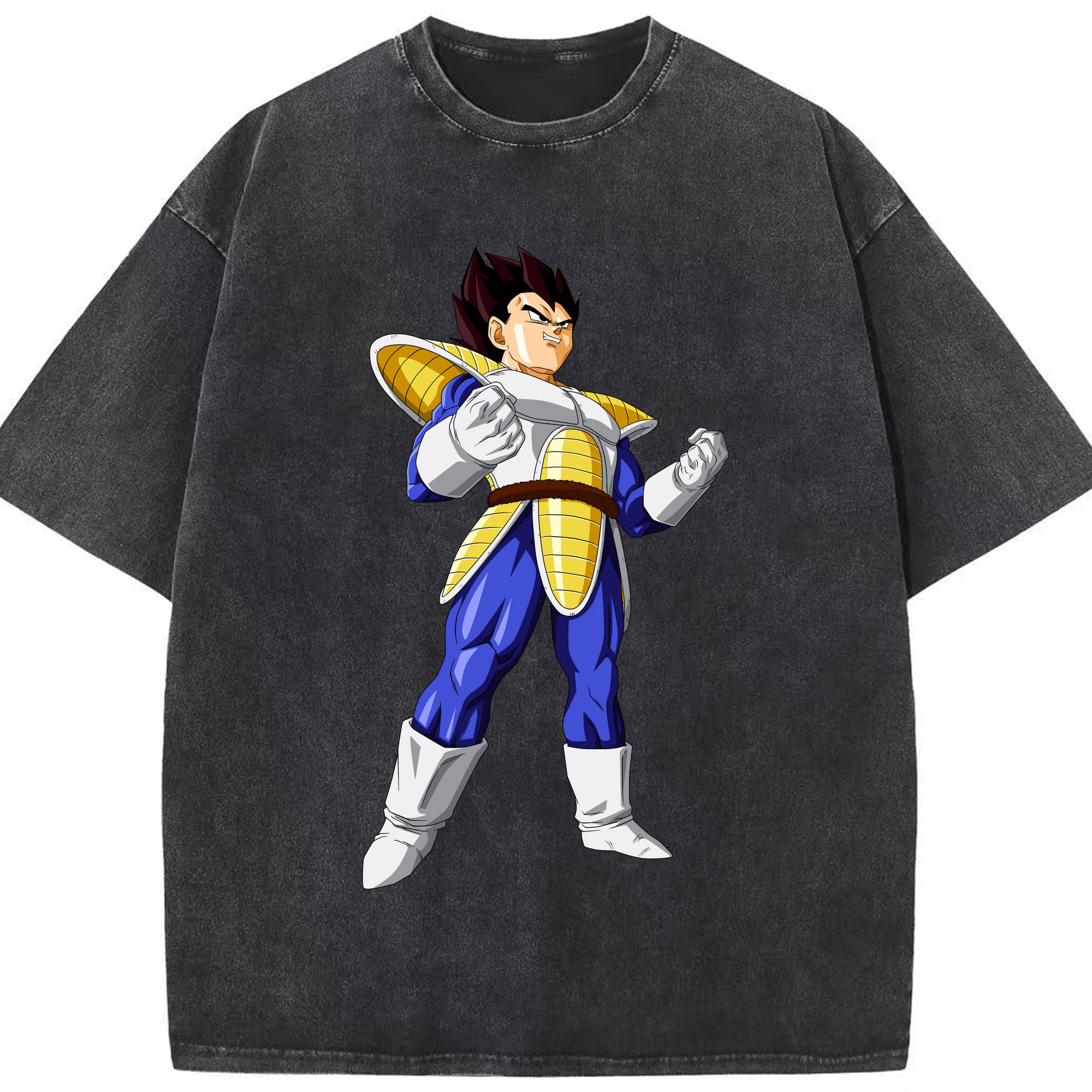 （画像用） ドラゴンボール ベジータ四世（Bejīta Yonsei）DRAGON BALL Vegeta IV 綿100% ヴィンテージ風 半袖Tシャツ（フロントプリント）