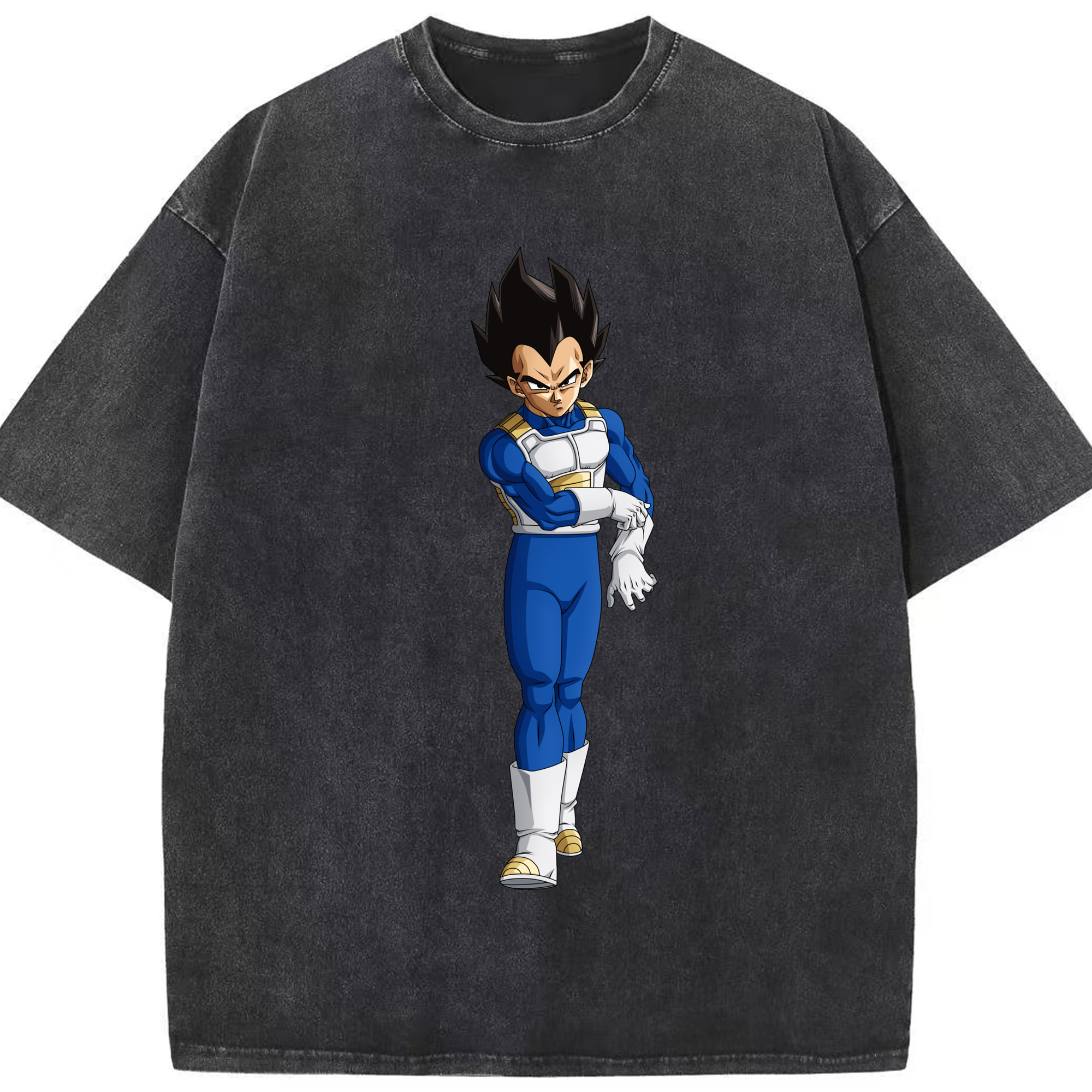 （画像用） ドラゴンボール ベジータ四世（Bejīta Yonsei）DRAGON BALL Vegeta IV 綿100% ヴィンテージ風 半袖Tシャツ（フロントプリント）