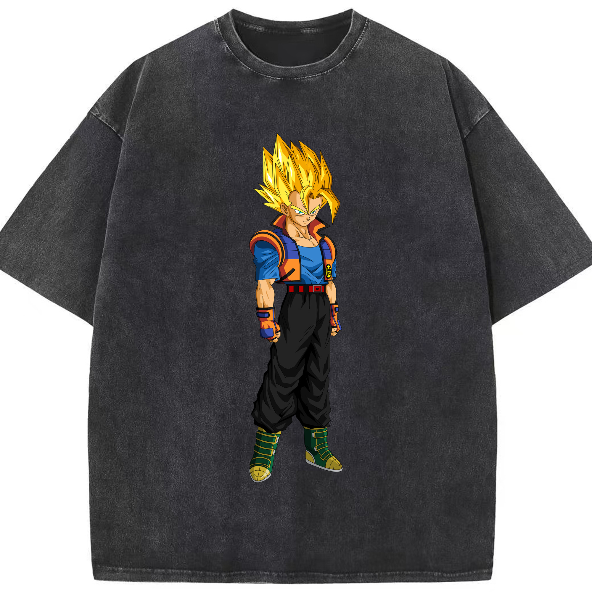 （画像用） ドラゴンボール ベジータ四世（Bejīta Yonsei）DRAGON BALL Vegeta IV 綿100% ヴィンテージ風 半袖Tシャツ（フロントプリント）