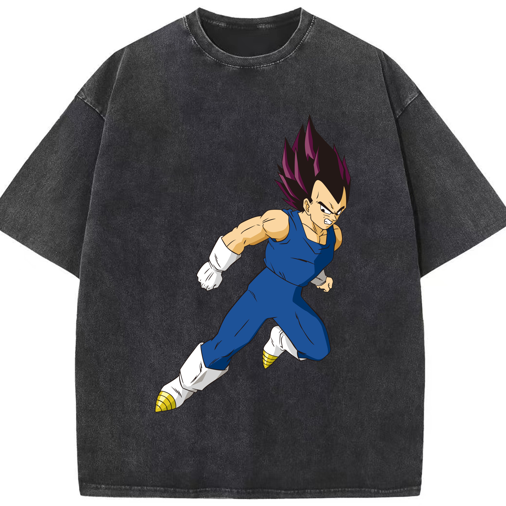 （画像用） ドラゴンボール ベジータ四世（Bejīta Yonsei）DRAGON BALL Vegeta IV 綿100% ヴィンテージ風 半袖Tシャツ（フロントプリント）