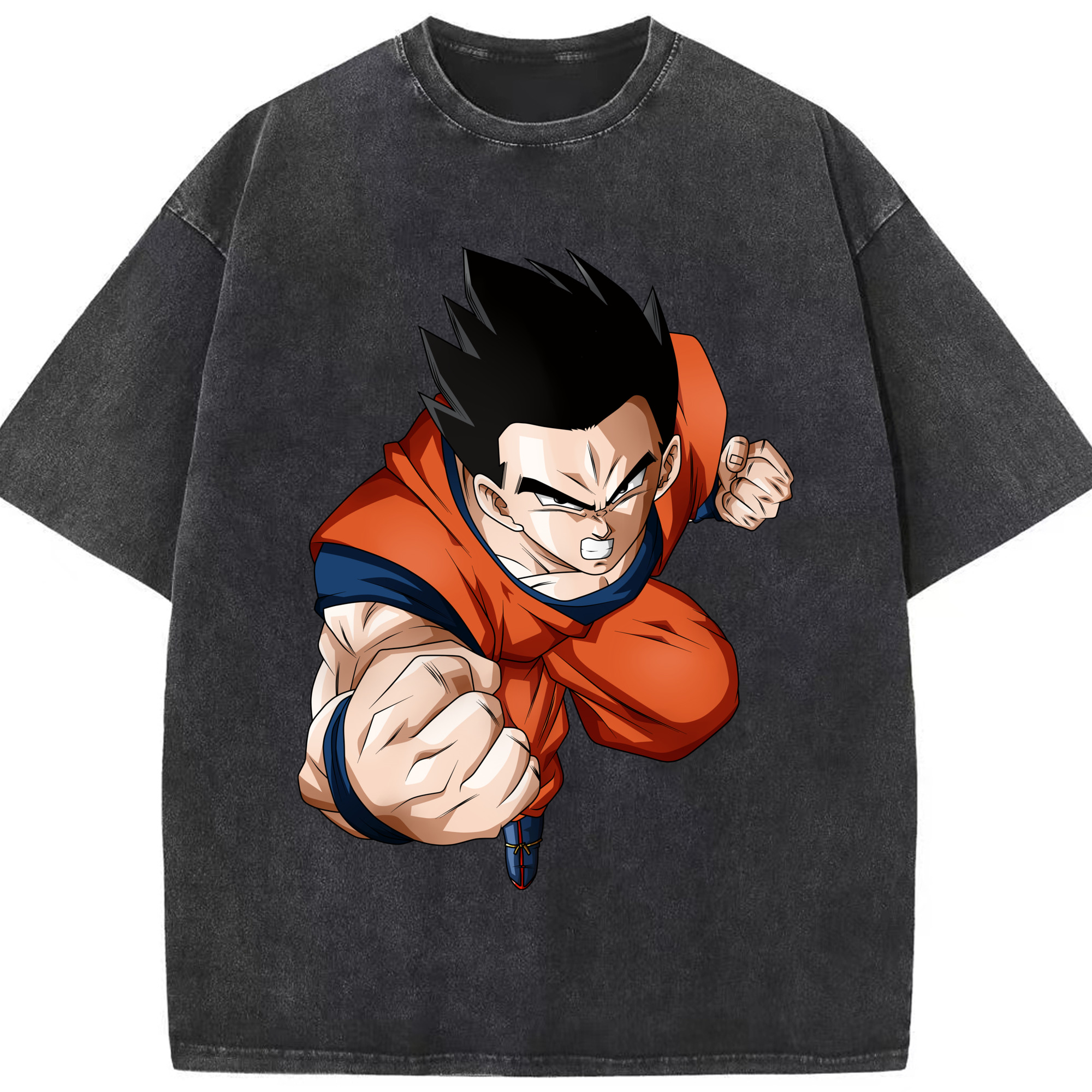 （画像用） ドラゴンボール 孫 悟飯（そんごはん）DRAGON BALL Son Gohan 綿100% ヴィンテージ風 半袖Tシャツ（フロントプリント）