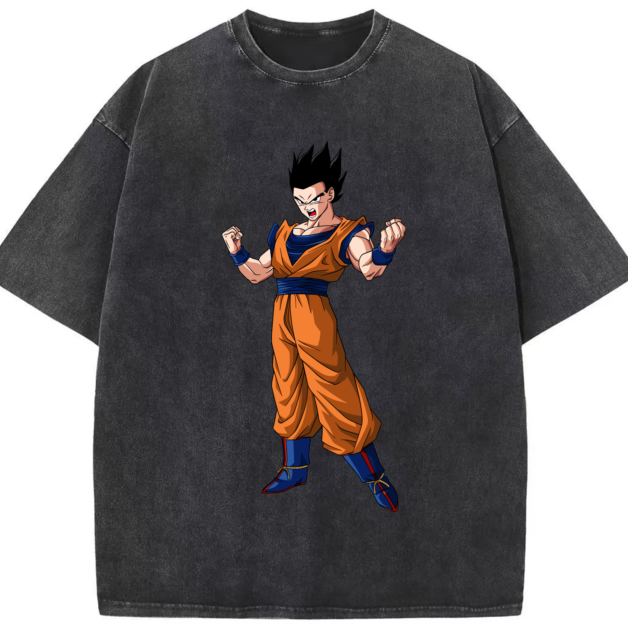 （画像用） ドラゴンボール 孫 悟飯（そんごはん）DRAGON BALL Son Gohan 綿100% ヴィンテージ風 半袖Tシャツ（フロントプリント）