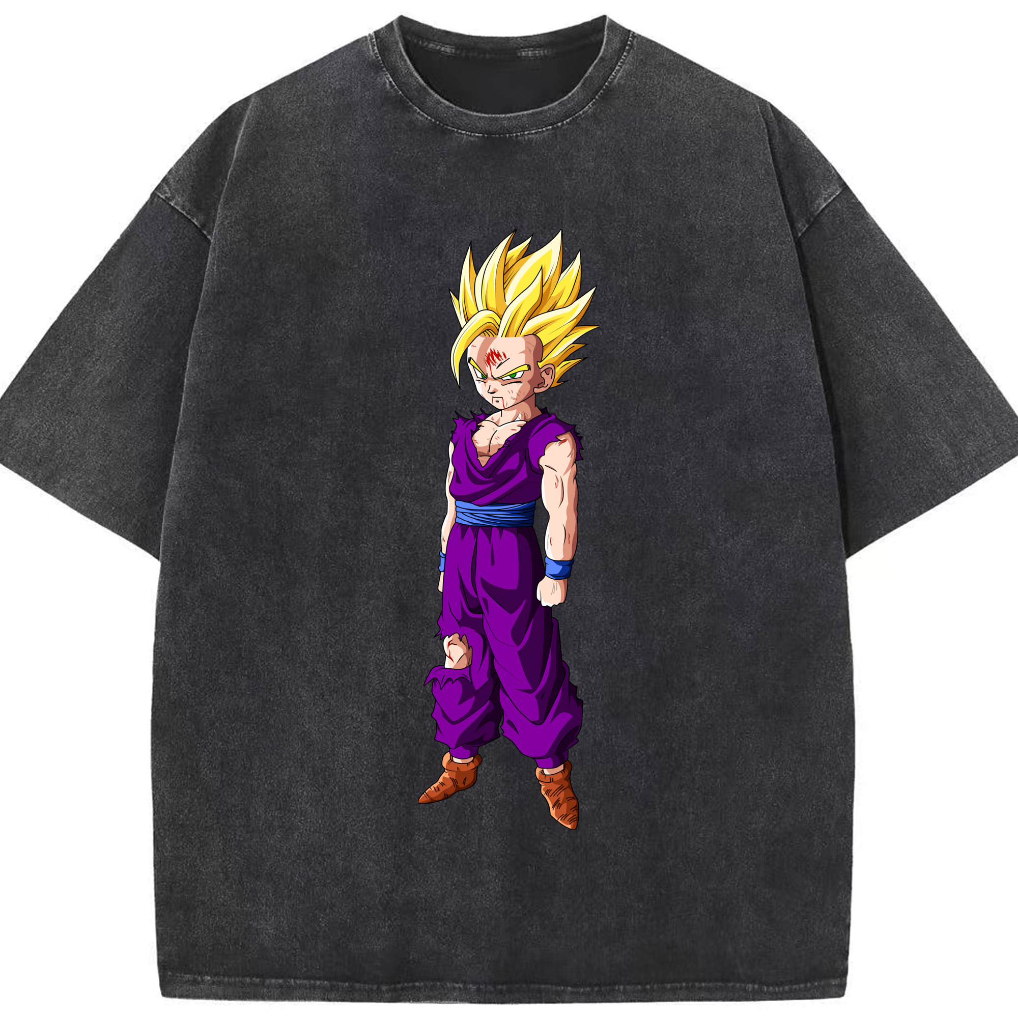 （画像用） ドラゴンボール 孫 悟飯（そんごはん）DRAGON BALL Son Gohan 綿100% ヴィンテージ風 半袖Tシャツ（フロントプリント）