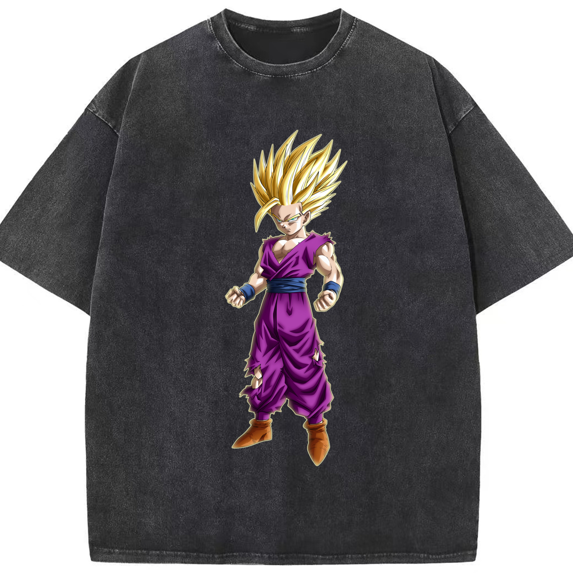 （画像用） ドラゴンボール 孫 悟飯（そんごはん）DRAGON BALL Son Gohan 綿100% ヴィンテージ風 半袖Tシャツ（フロントプリント）