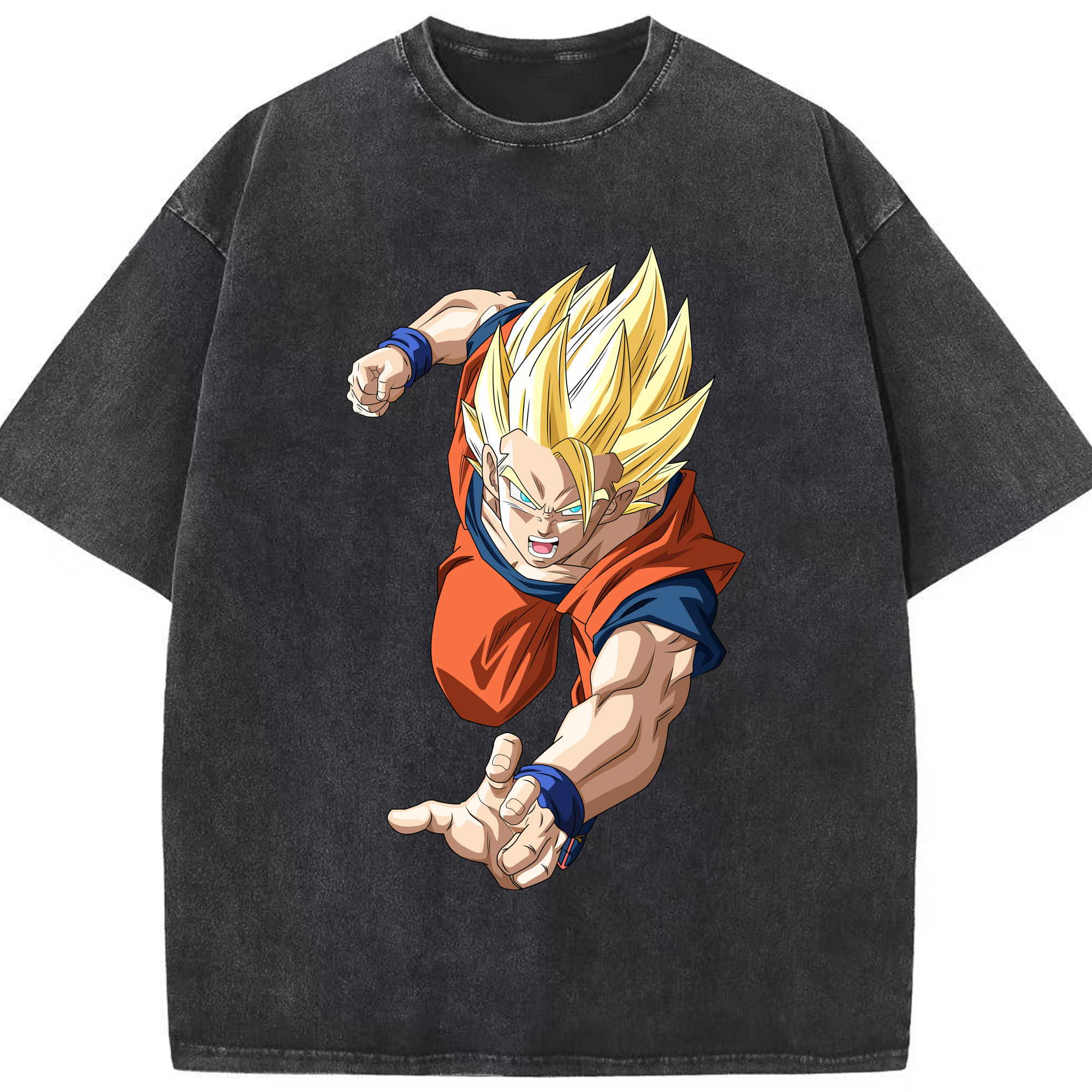 （画像用） ドラゴンボール 孫 悟飯（そんごはん）DRAGON BALL Son Gohan 綿100% ヴィンテージ風 半袖Tシャツ（フロントプリント）