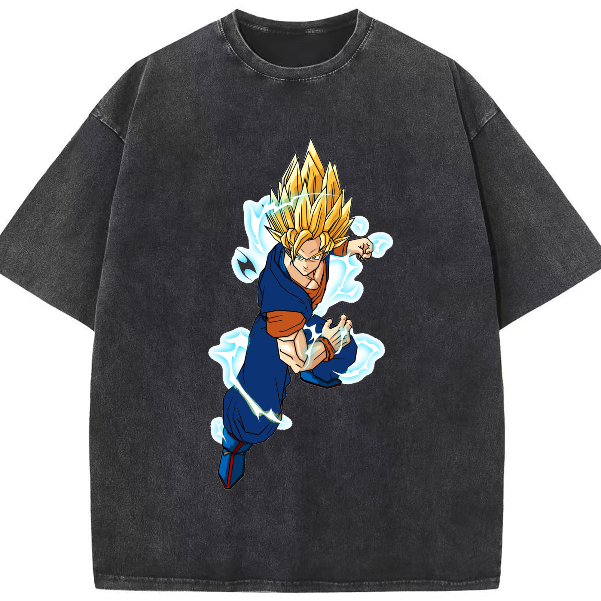 （画像用） ドラゴンボール 孫 悟飯（そんごはん）DRAGON BALL Son Gohan 綿100% ヴィンテージ風 半袖Tシャツ（フロントプリント）