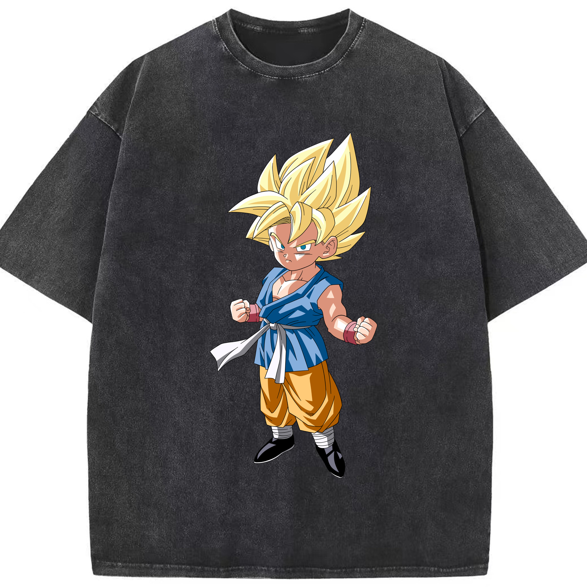 （画像用） ドラゴンボール 孫 悟飯（そんごはん）DRAGON BALL Son Gohan 綿100% ヴィンテージ風 半袖Tシャツ（フロントプリント）