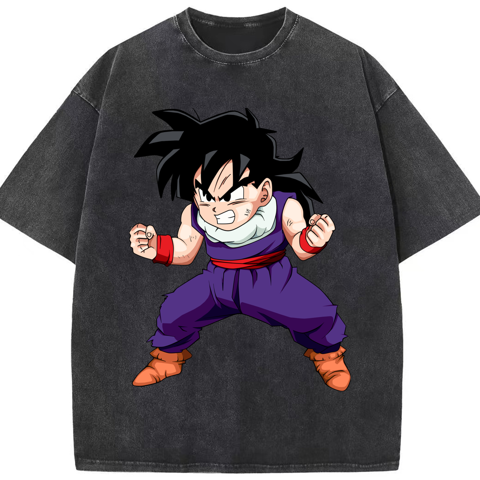 （画像用） ドラゴンボール 孫 悟飯（そんごはん）DRAGON BALL Son Gohan 綿100% ヴィンテージ風 半袖Tシャツ（フロントプリント）