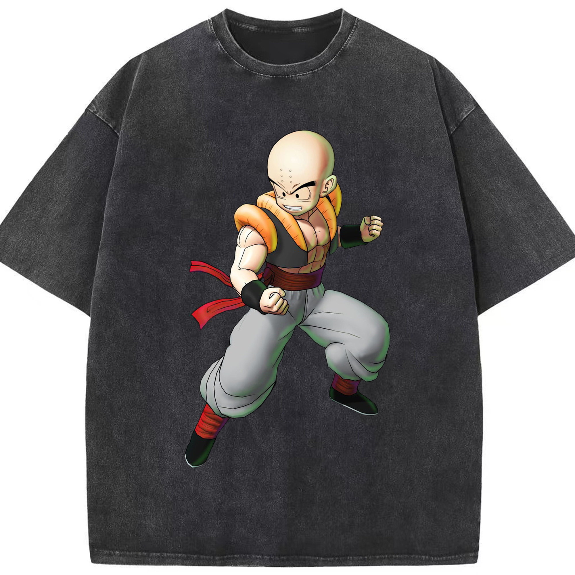 （画像用） ドラゴンボール クリリン DRAGON BALL krillin 綿100% ヴィンテージ風 半袖Tシャツ（フロントプリント）