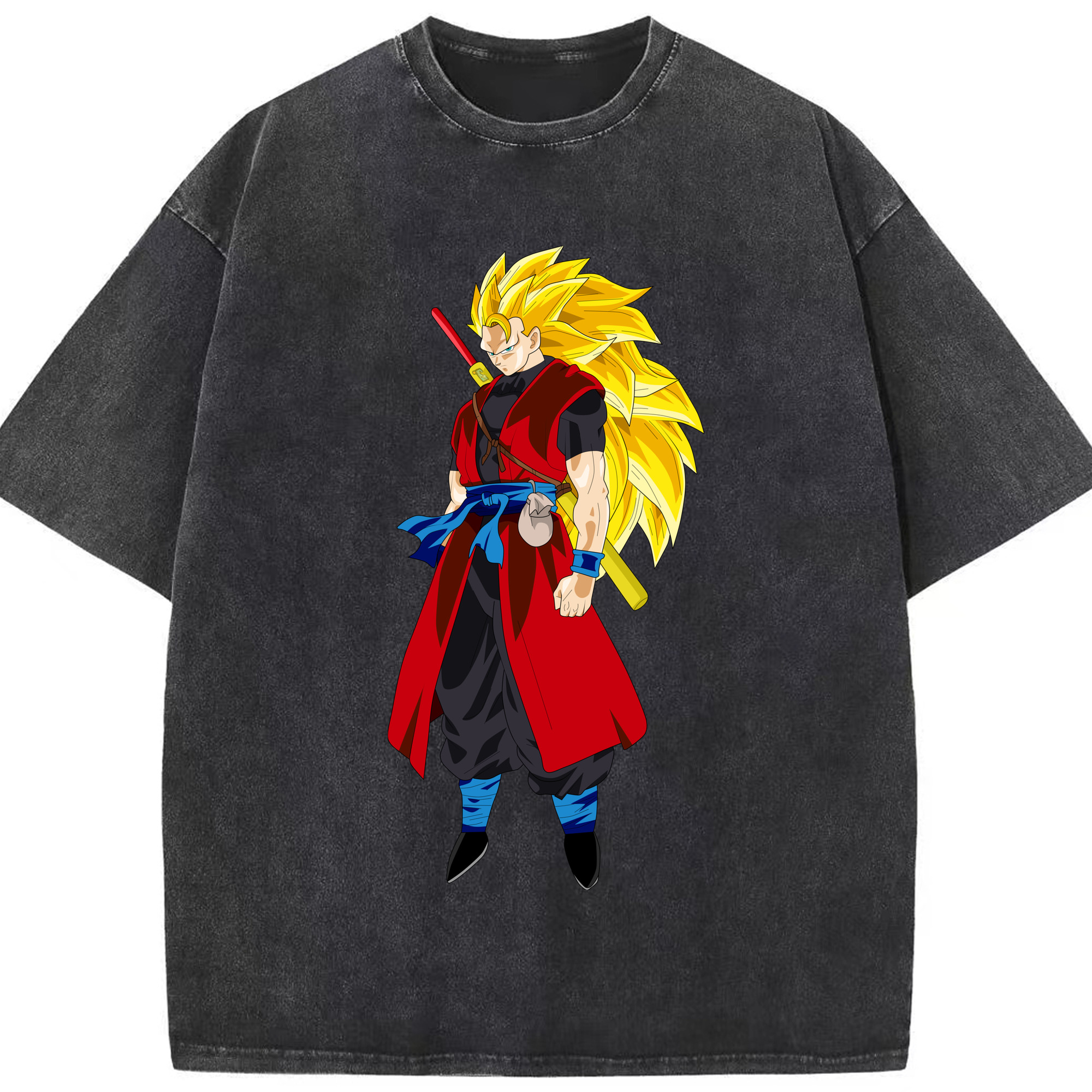 （画像用） ドラゴンボール トランクス（Torankusu）DRAGON BALL Trunks 綿100% ヴィンテージ風 半袖Tシャツ（フロントプリント）