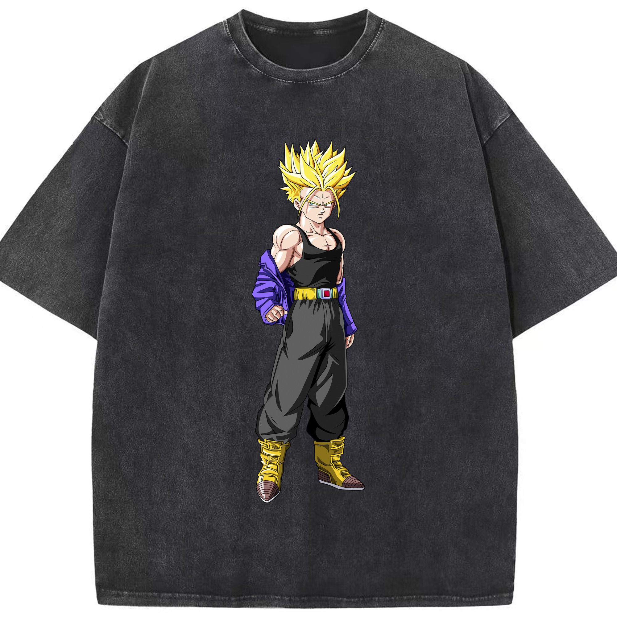（画像用） ドラゴンボール トランクス（Torankusu）DRAGON BALL Trunks 綿100% ヴィンテージ風 半袖Tシャツ（フロントプリント）