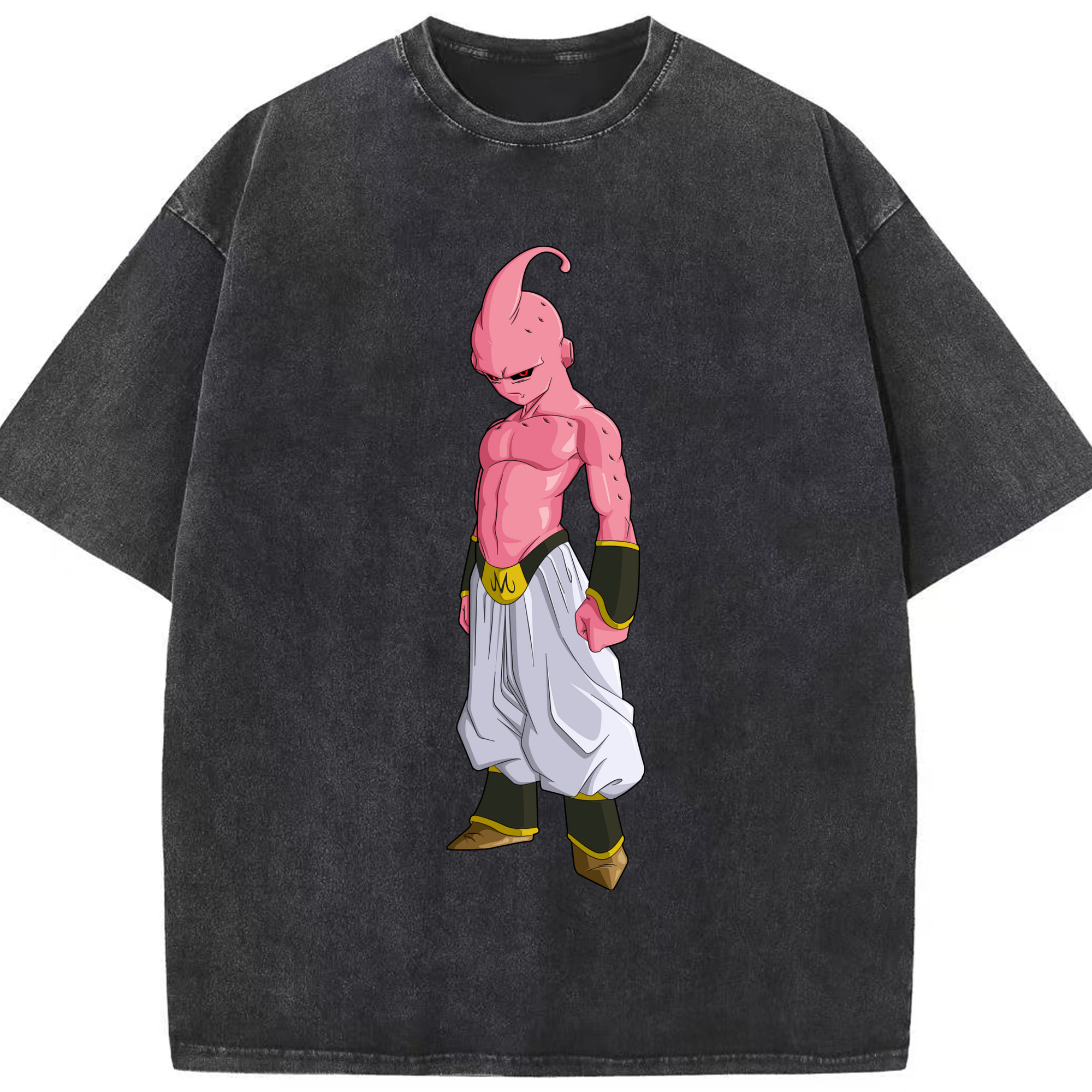 （画像用） ドラゴンボール 魔人ブウ DRAGON BALL Majin Buu 綿100% ヴィンテージ風 半袖Tシャツ（フロントプリント）