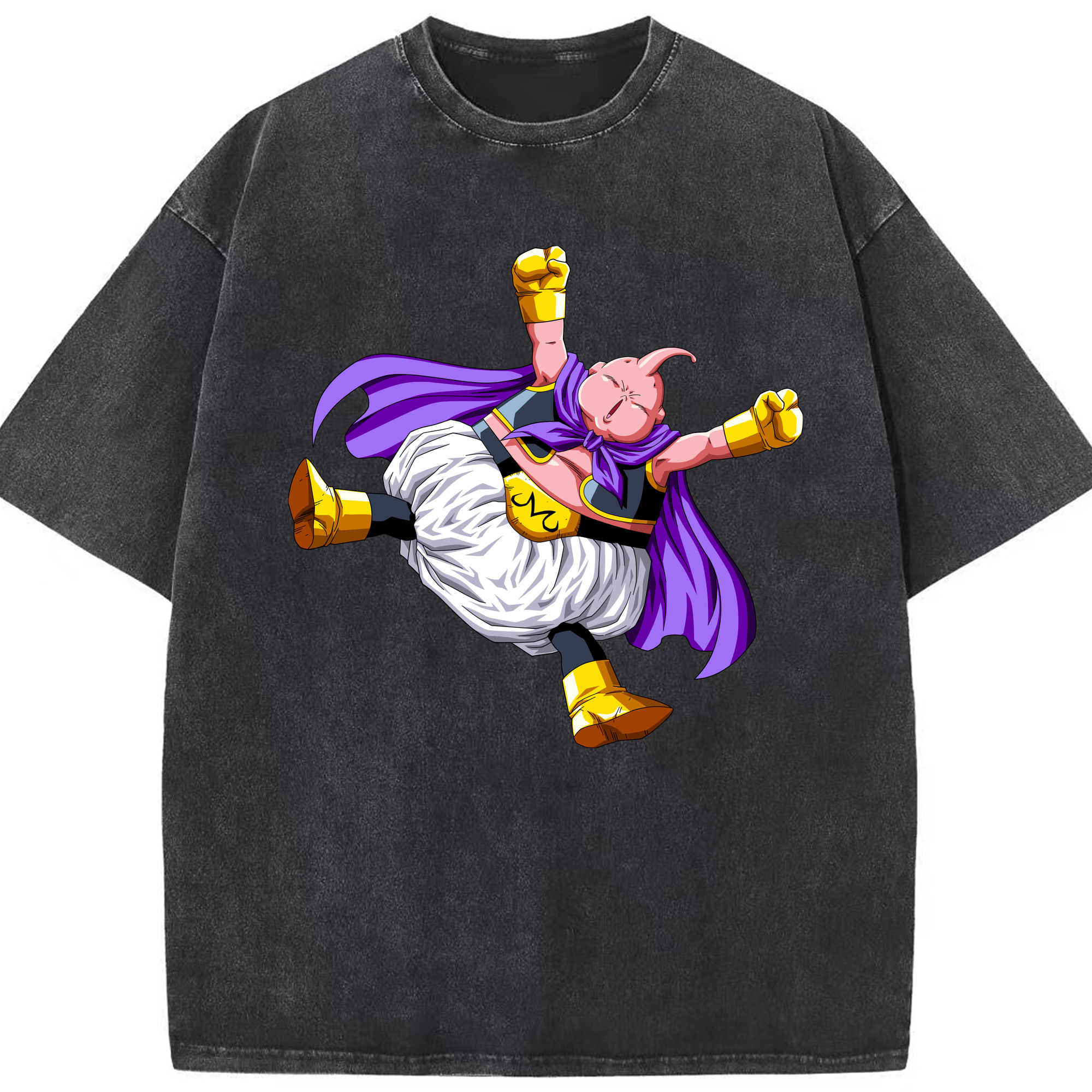 （画像用） ドラゴンボール 魔人ブウ DRAGON BALL Majin Buu 綿100% ヴィンテージ風 半袖Tシャツ（フロントプリント）