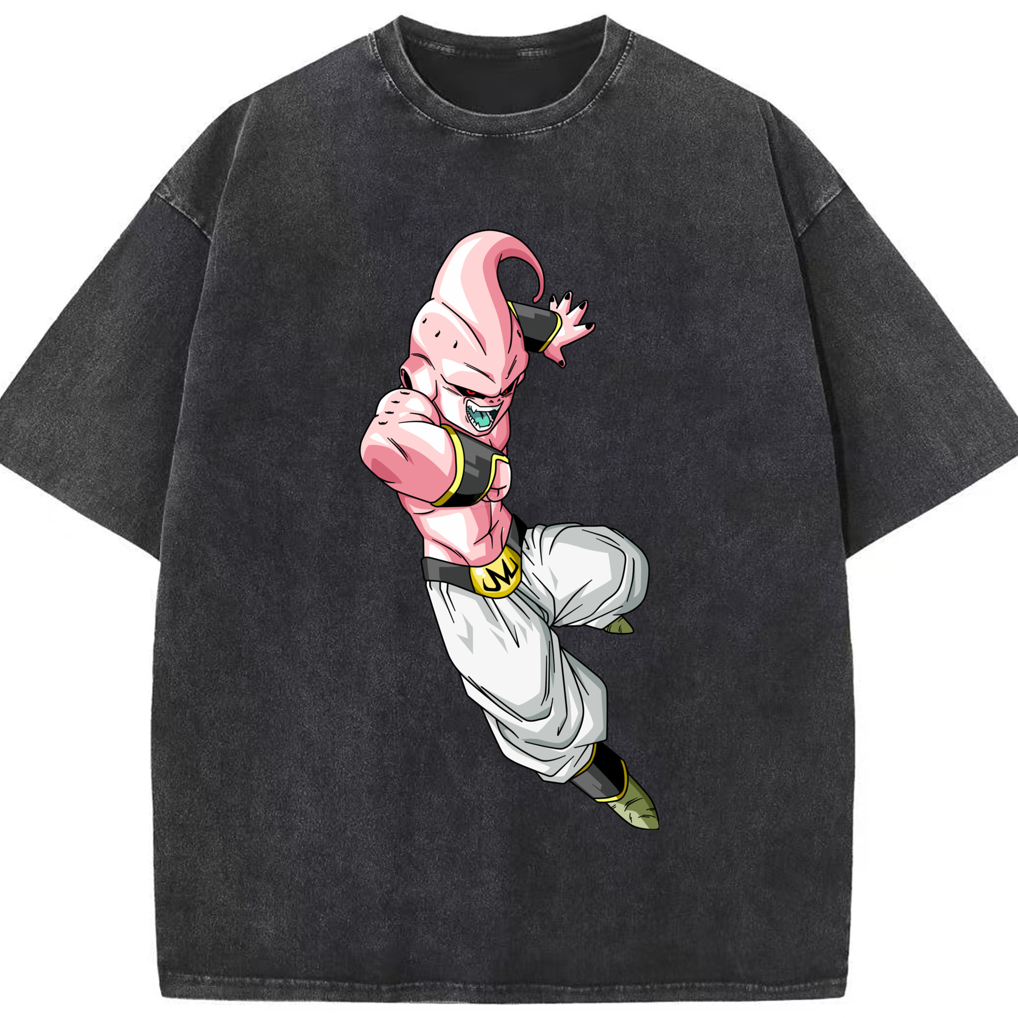（画像用） ドラゴンボール 魔人ブウ DRAGON BALL Majin Buu 綿100% ヴィンテージ風 半袖Tシャツ（フロントプリント）