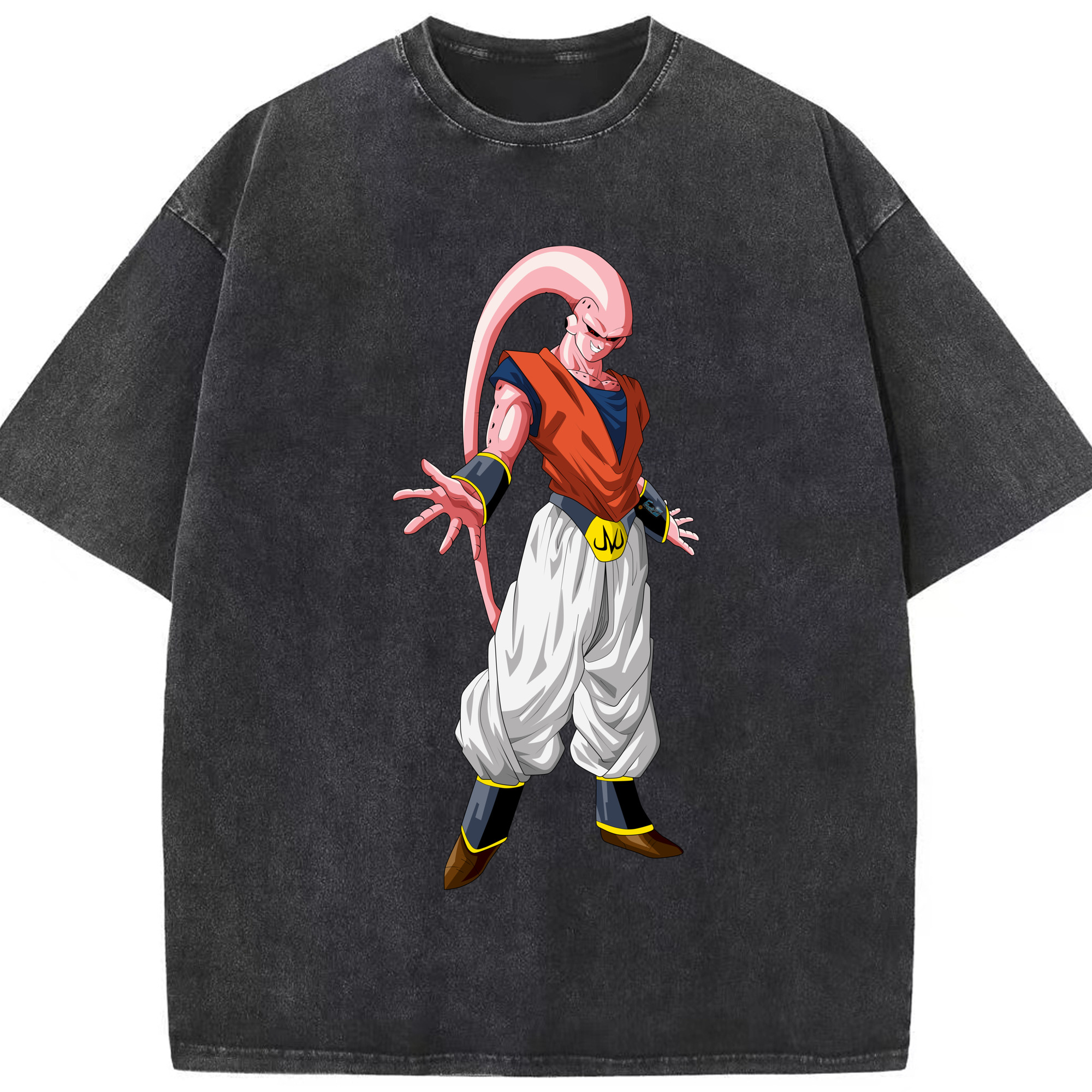 （画像用） ドラゴンボール 魔人ブウ DRAGON BALL Majin Buu 綿100% ヴィンテージ風 半袖Tシャツ（フロントプリント）