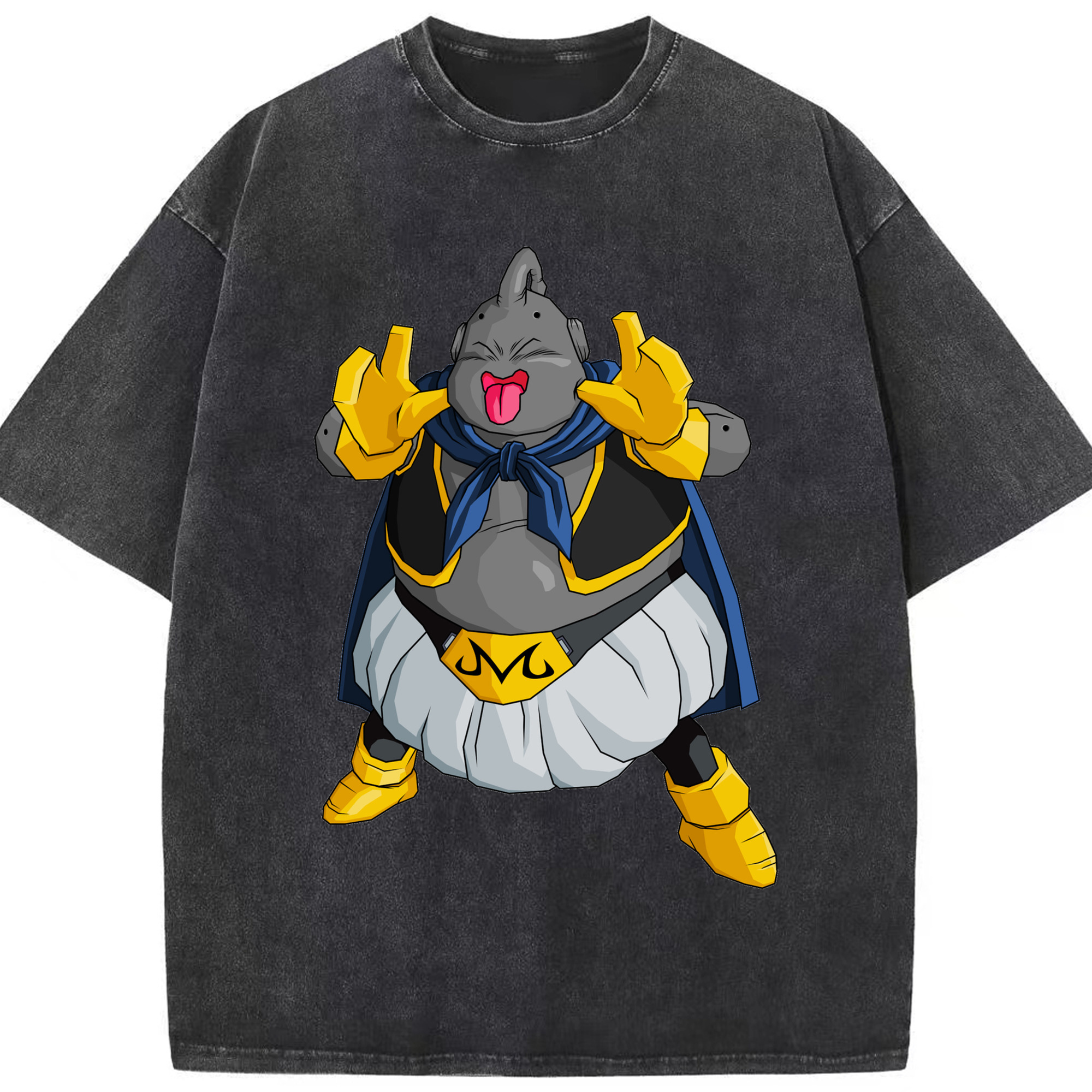 （画像用） ドラゴンボール 魔人ブウ DRAGON BALL Majin Buu 綿100% ヴィンテージ風 半袖Tシャツ（フロントプリント）