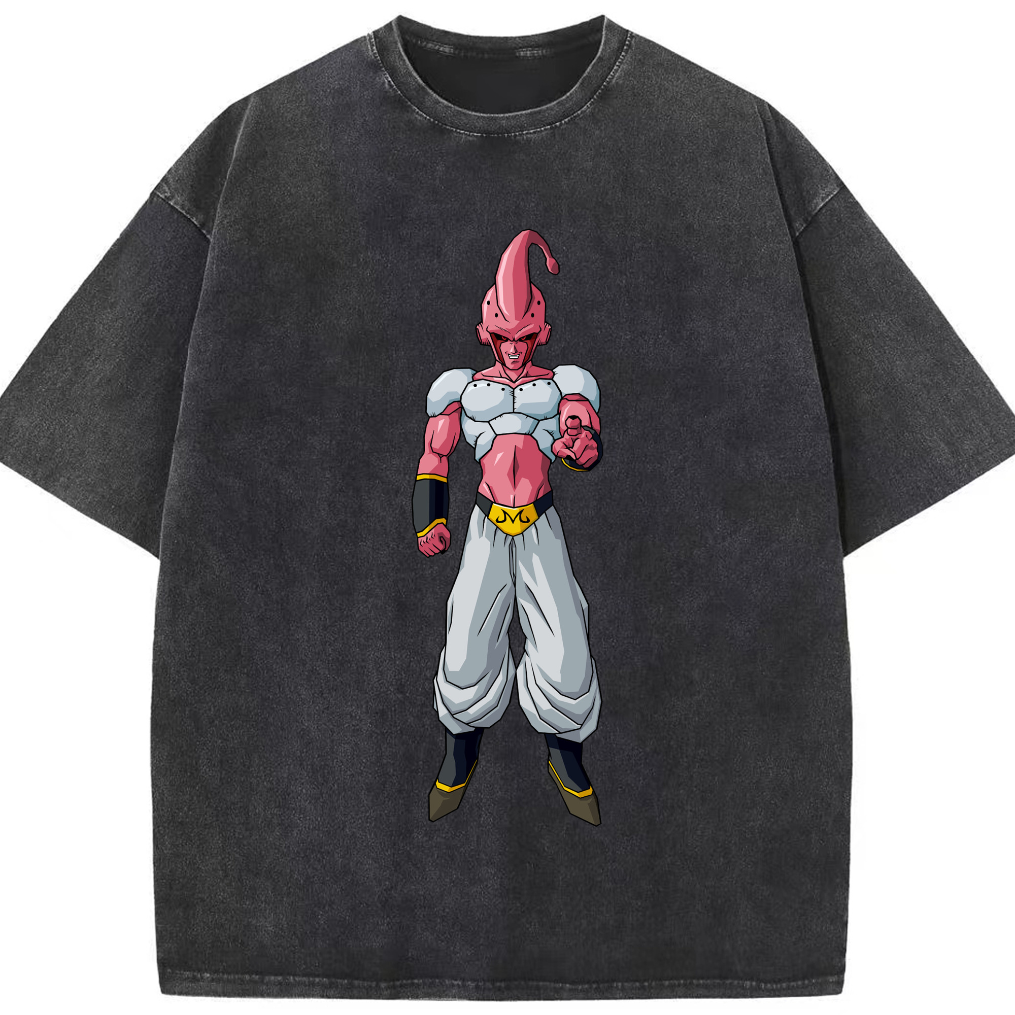 （画像用） ドラゴンボール 魔人ブウ DRAGON BALL Majin Buu 綿100% ヴィンテージ風 半袖Tシャツ（フロントプリント）