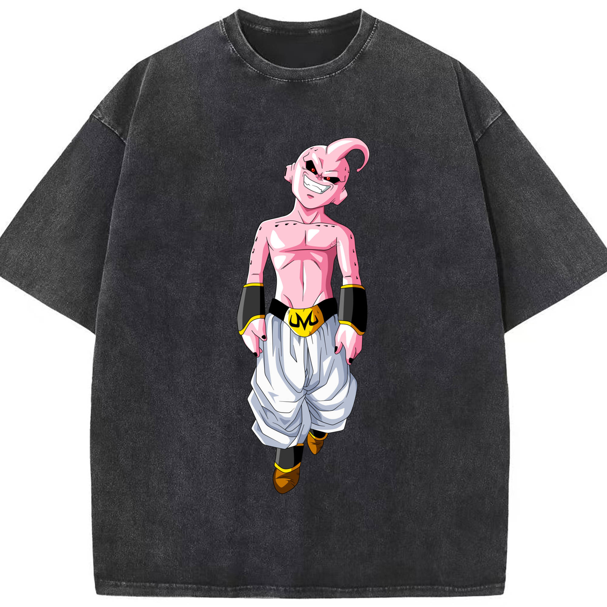 （画像用） ドラゴンボール 魔人ブウ DRAGON BALL Majin Buu 綿100% ヴィンテージ風 半袖Tシャツ（フロントプリント）
