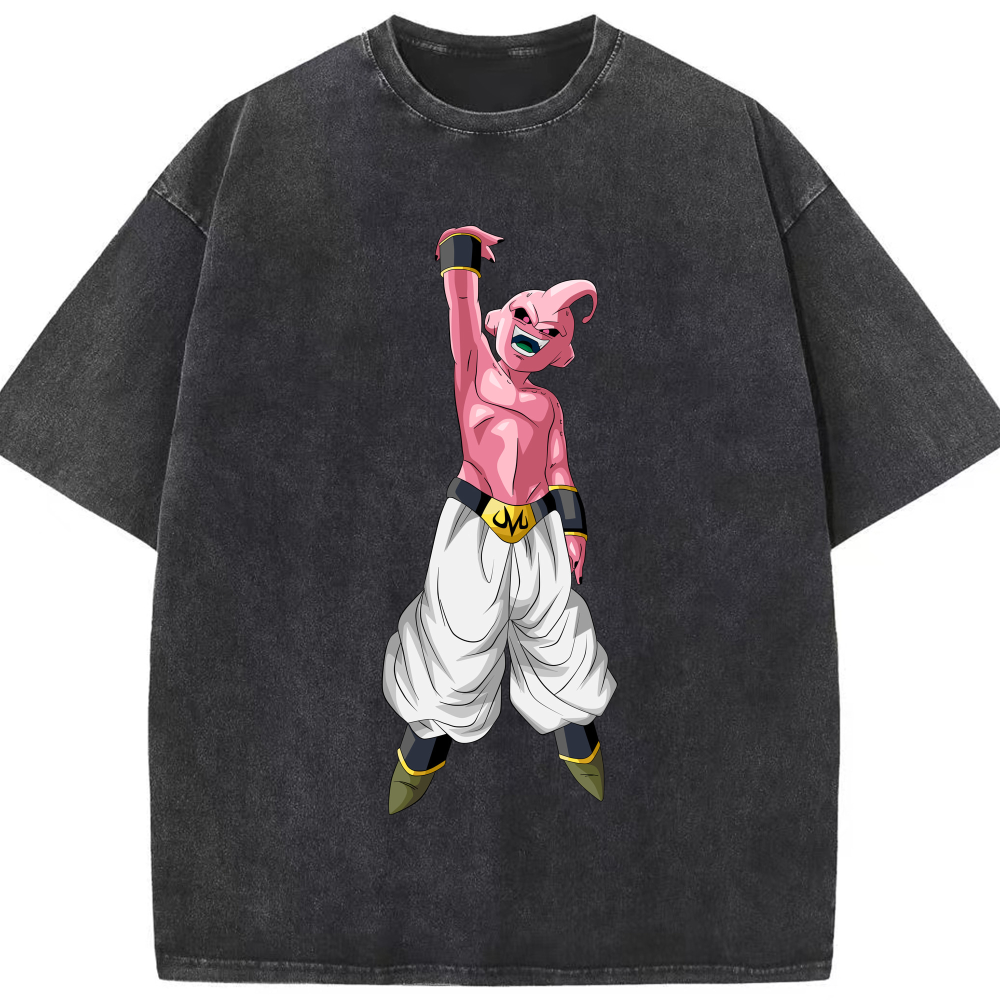 （画像用） ドラゴンボール 魔人ブウ DRAGON BALL Majin Buu 綿100% ヴィンテージ風 半袖Tシャツ（フロントプリント）