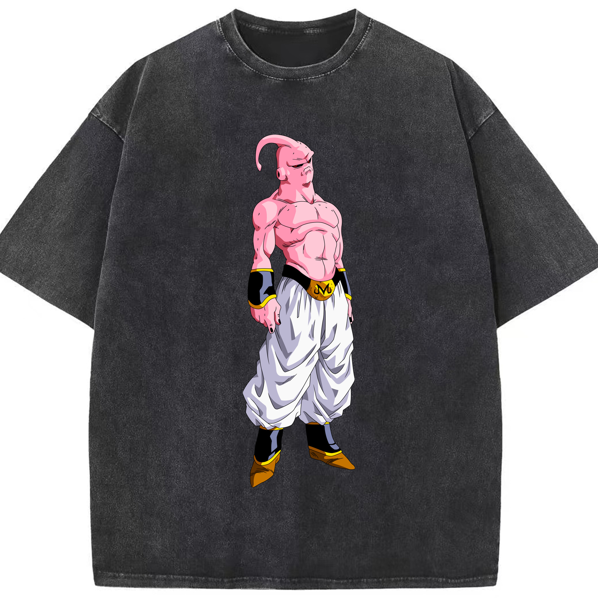 （画像用） ドラゴンボール 魔人ブウ DRAGON BALL Majin Buu 綿100% ヴィンテージ風 半袖Tシャツ（フロントプリント）