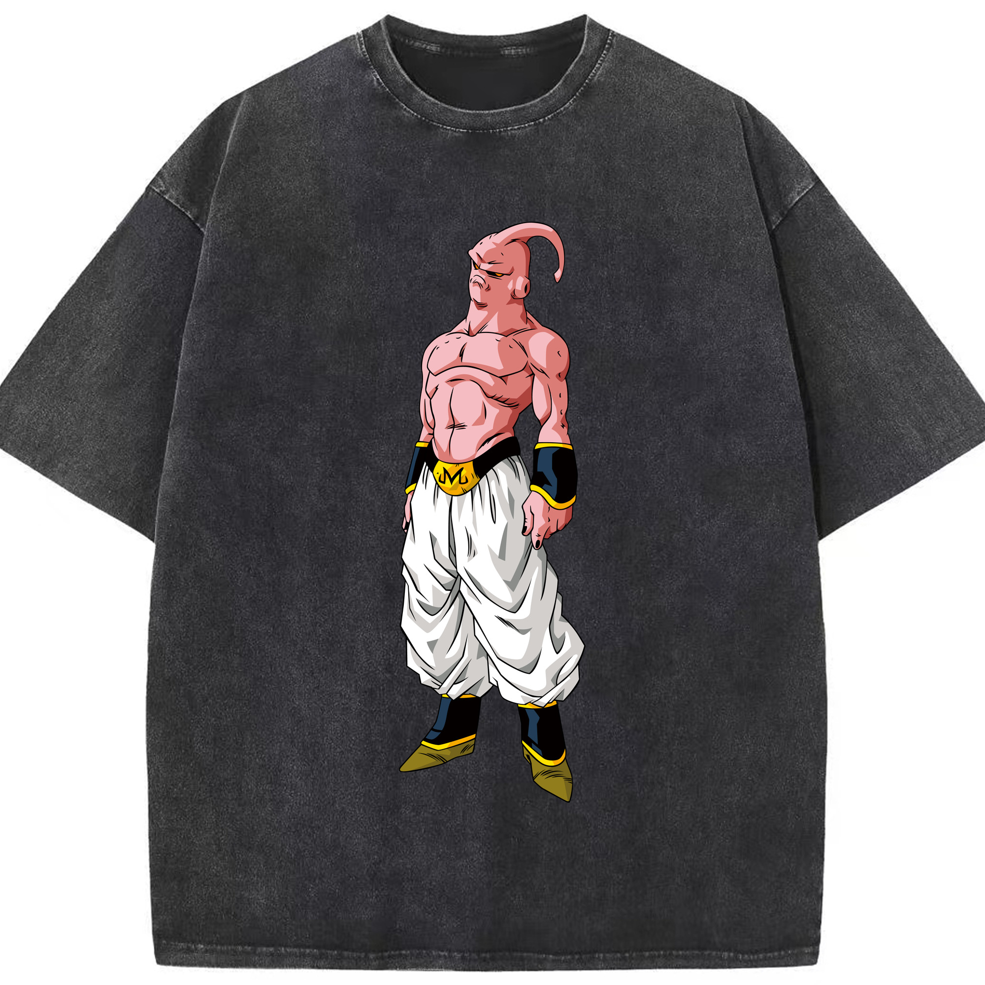 （画像用） ドラゴンボール 魔人ブウ DRAGON BALL Majin Buu 綿100% ヴィンテージ風 半袖Tシャツ（フロントプリント）