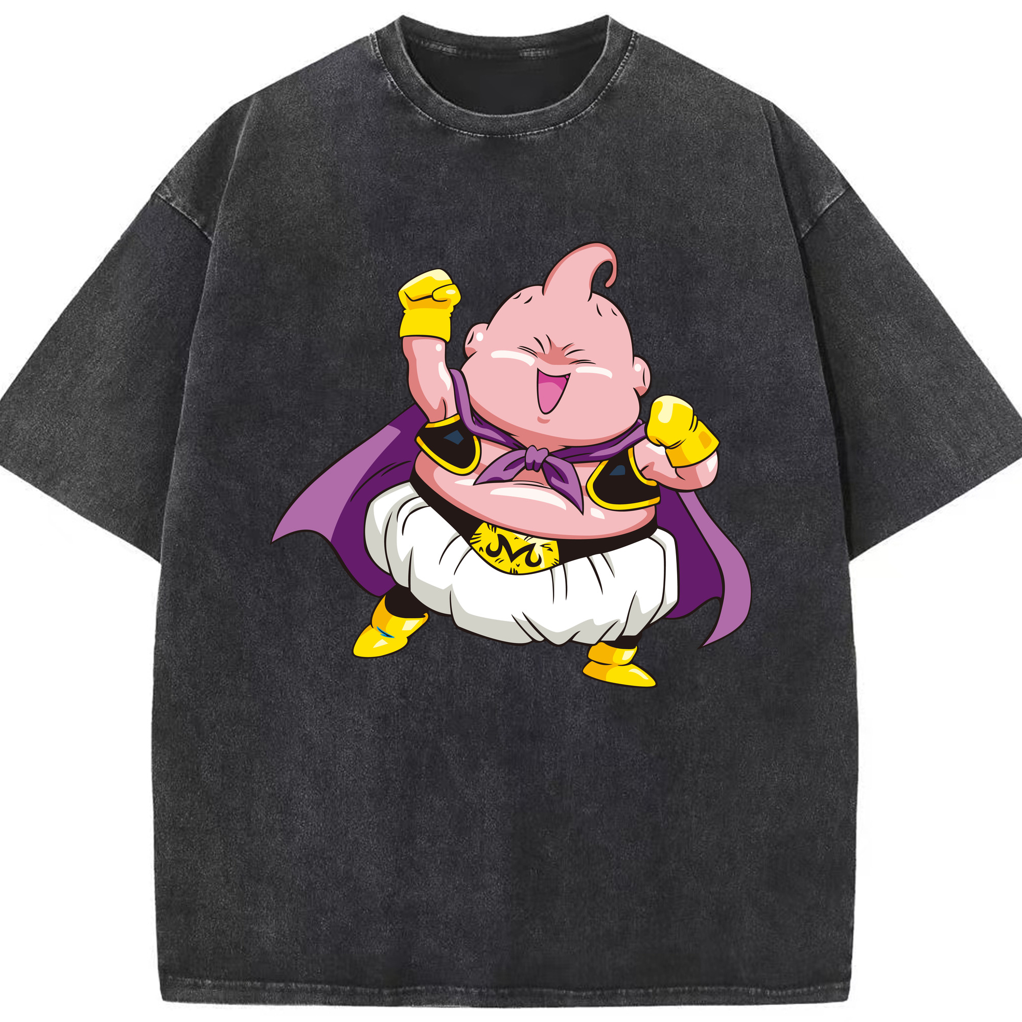 （画像用） ドラゴンボール 魔人ブウ DRAGON BALL Majin Buu 綿100% ヴィンテージ風 半袖Tシャツ（フロントプリント）