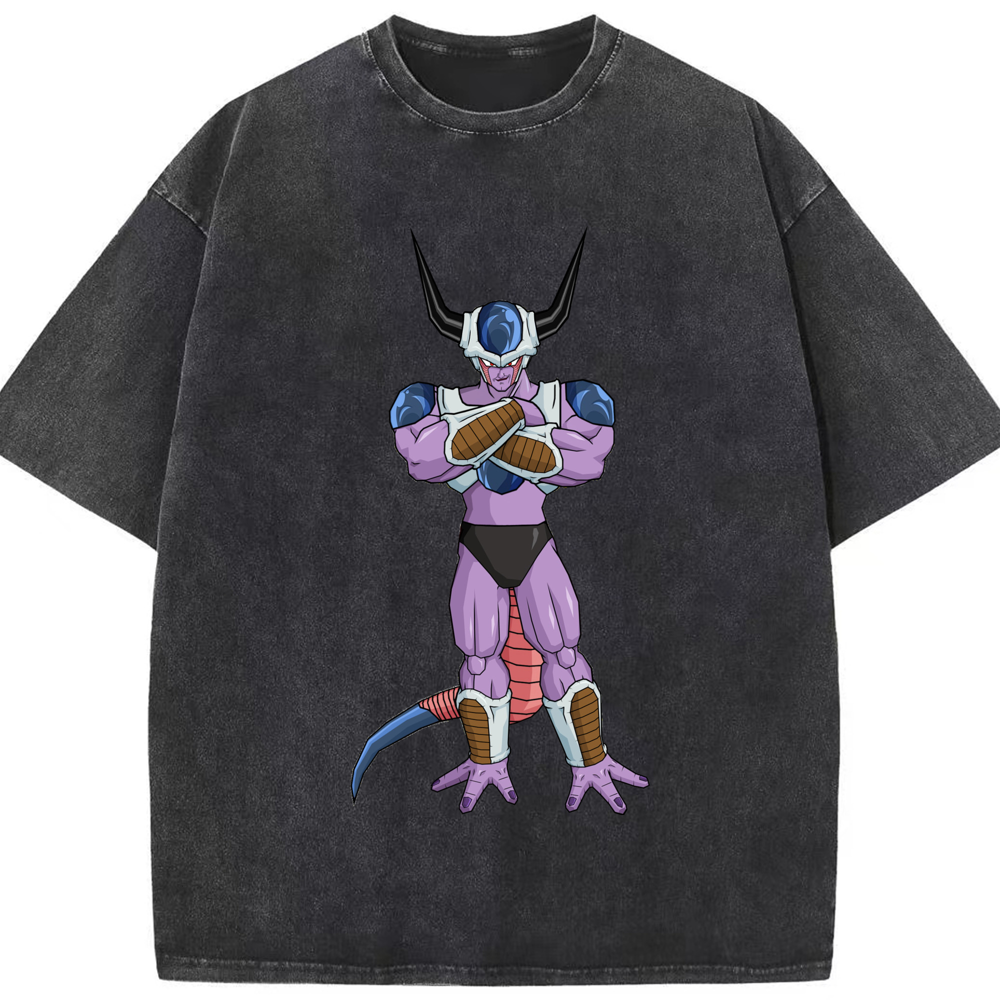 （画像用） ドラゴンボール フリーザ DRAGON BALL Frieza 綿100% ヴィンテージ風 半袖Tシャツ（フロントプリント）
