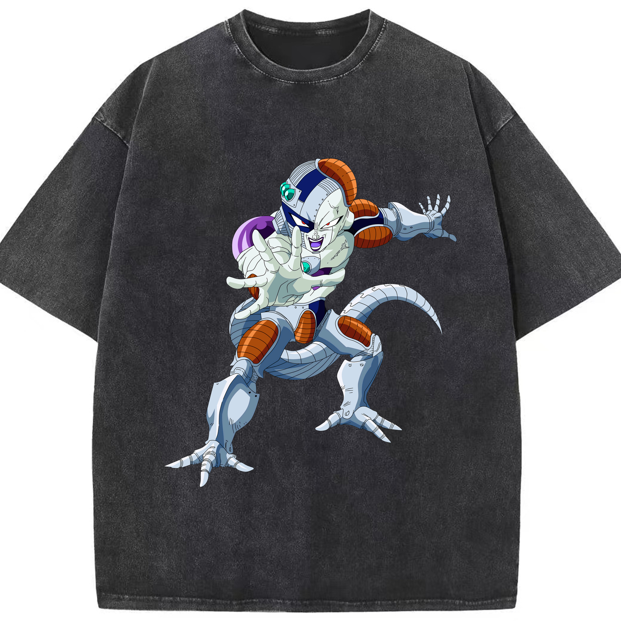 （画像用） ドラゴンボール フリーザ DRAGON BALL Frieza 綿100% ヴィンテージ風 半袖Tシャツ（フロントプリント）