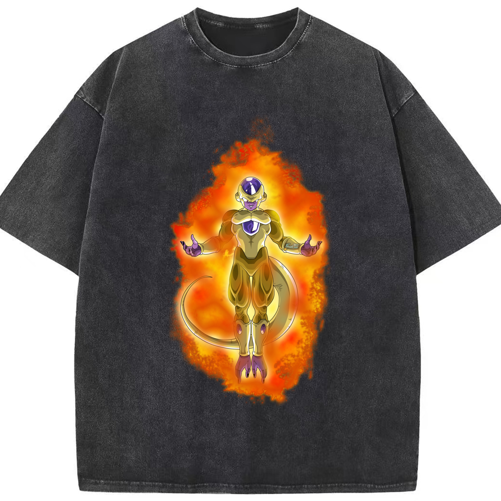 （画像用） ドラゴンボール フリーザ DRAGON BALL Frieza 綿100% ヴィンテージ風 半袖Tシャツ（フロントプリント）