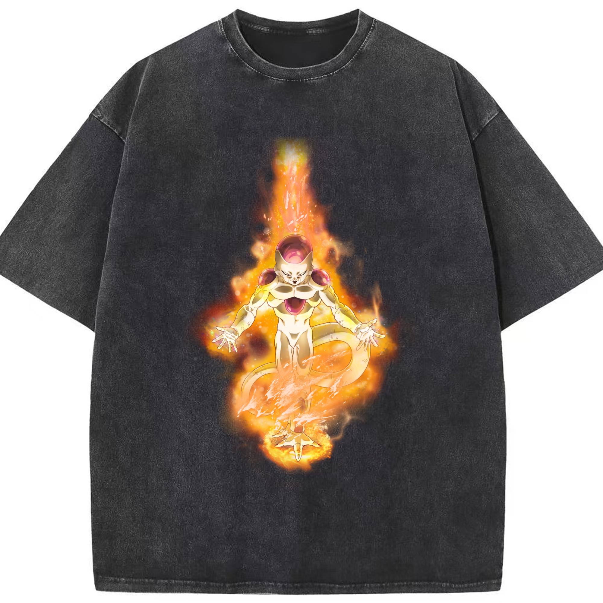 （画像用） ドラゴンボール フリーザ DRAGON BALL Frieza 綿100% ヴィンテージ風 半袖Tシャツ（フロントプリント）