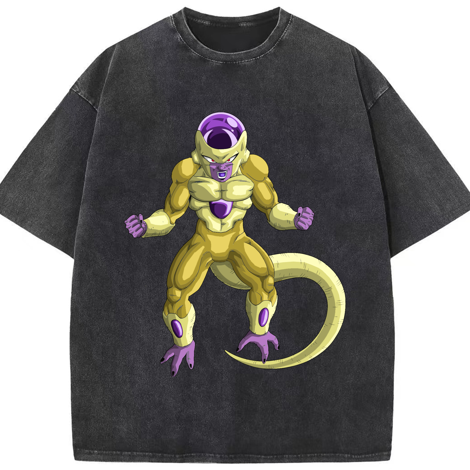 （画像用） ドラゴンボール フリーザ DRAGON BALL Frieza 綿100% ヴィンテージ風 半袖Tシャツ（フロントプリント）