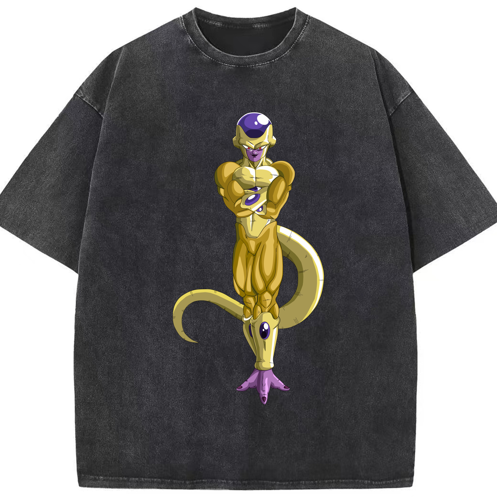 （画像用） ドラゴンボール フリーザ DRAGON BALL Frieza 綿100% ヴィンテージ風 半袖Tシャツ（フロントプリント）