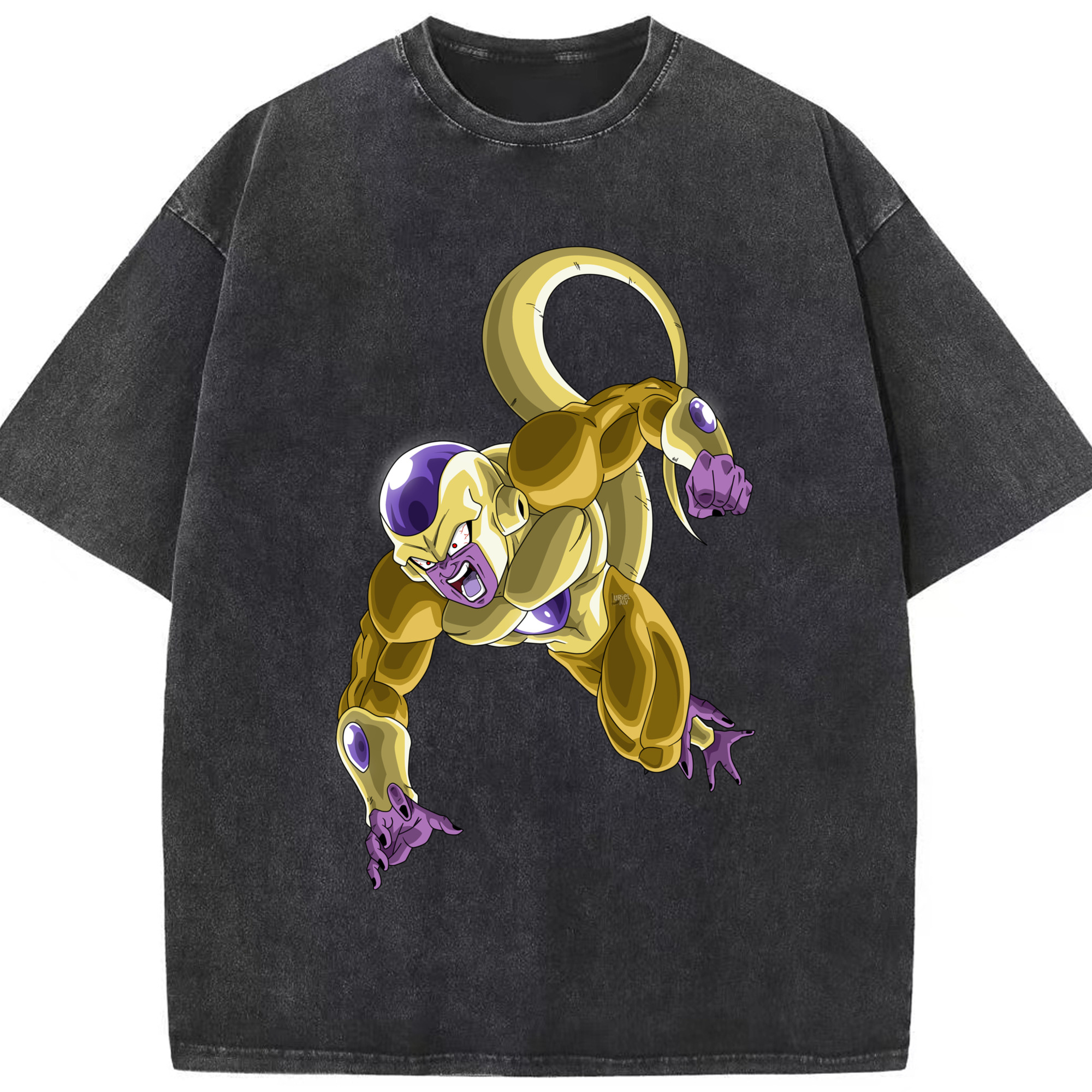 （画像用） ドラゴンボール フリーザ DRAGON BALL Frieza 綿100% ヴィンテージ風 半袖Tシャツ（フロントプリント）