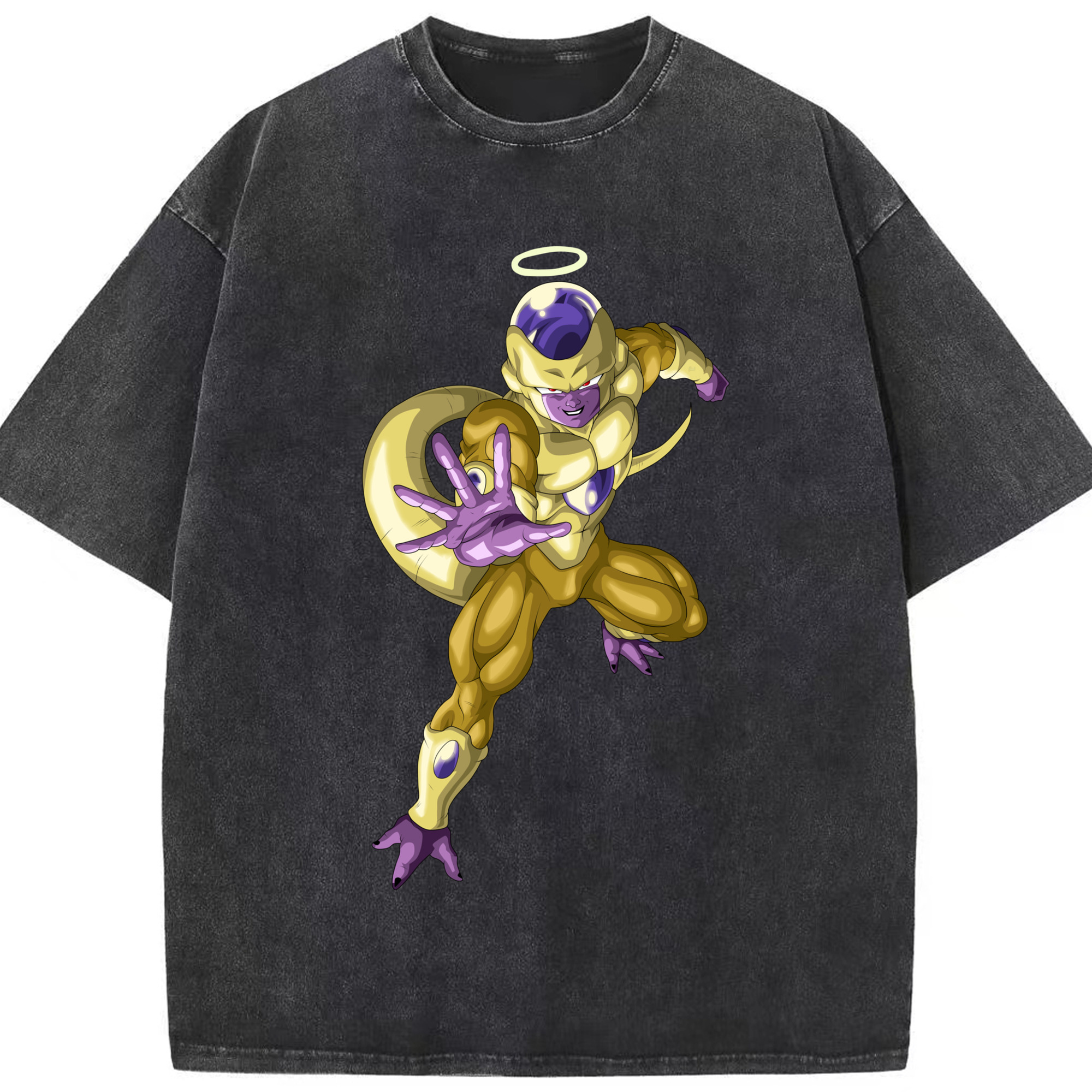 （画像用） ドラゴンボール フリーザ DRAGON BALL Frieza 綿100% ヴィンテージ風 半袖Tシャツ（フロントプリント）