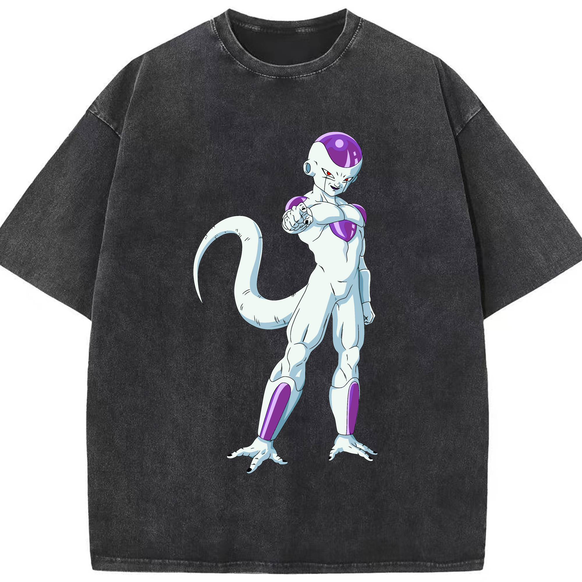 （画像用） ドラゴンボール フリーザ DRAGON BALL Frieza 綿100% ヴィンテージ風 半袖Tシャツ（フロントプリント）