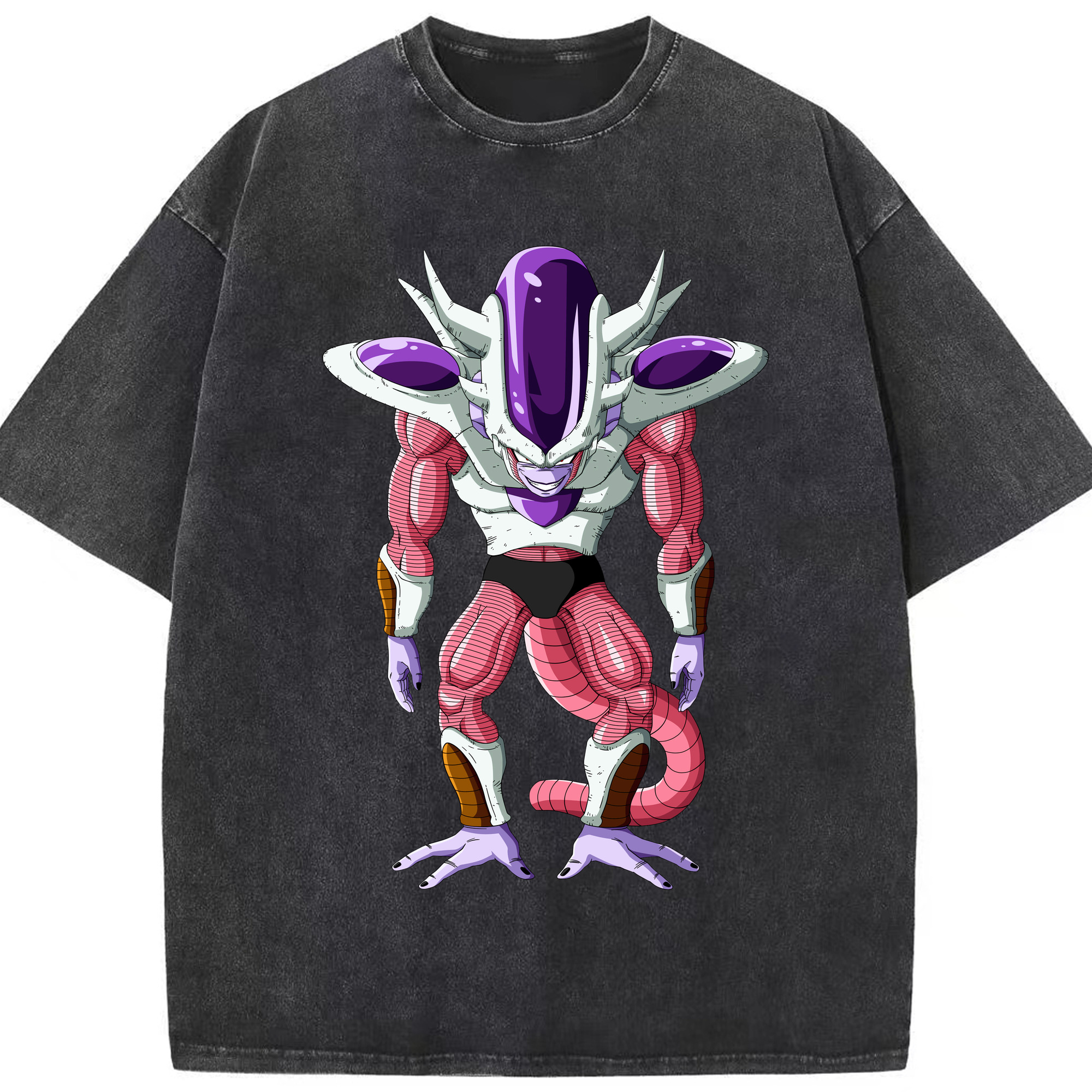 （画像用） ドラゴンボール フリーザ DRAGON BALL Frieza 綿100% ヴィンテージ風 半袖Tシャツ（フロントプリント）