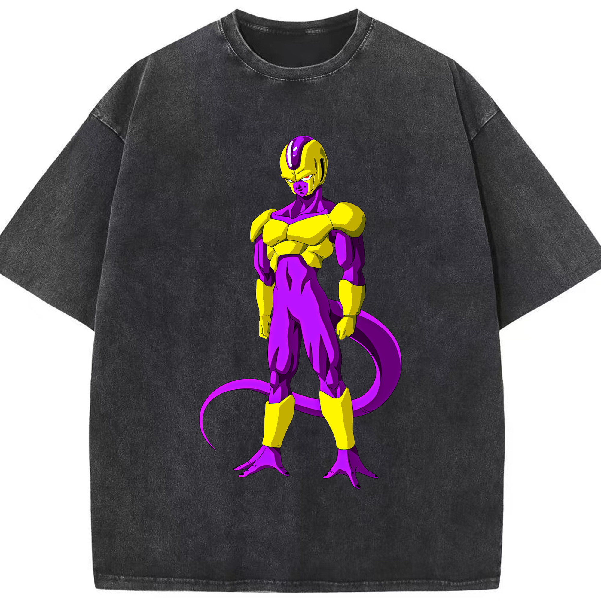 （画像用） ドラゴンボール フリーザ DRAGON BALL Frieza 綿100% ヴィンテージ風 半袖Tシャツ（フロントプリント）