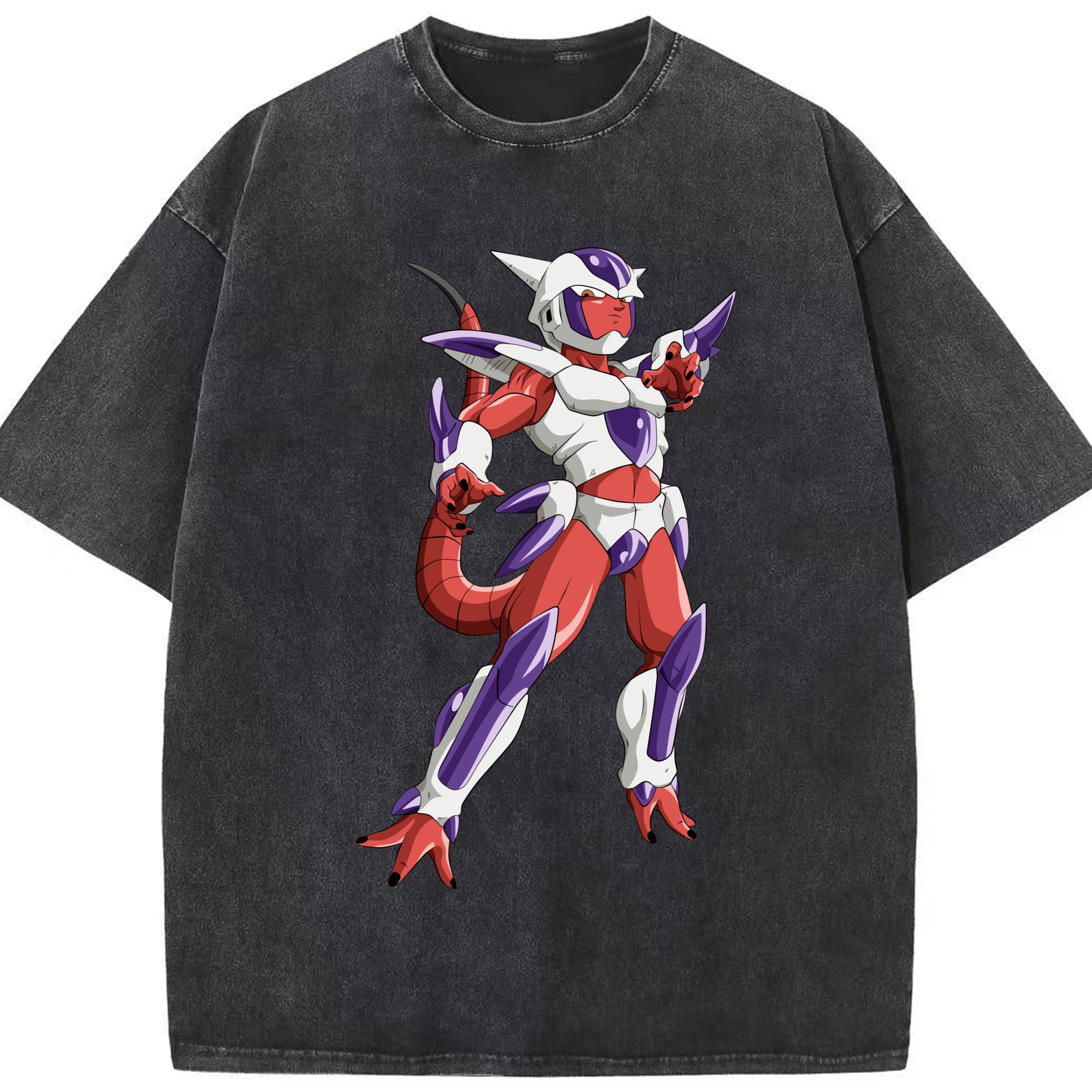 （画像用） ドラゴンボール フリーザ DRAGON BALL Frieza 綿100% ヴィンテージ風 半袖Tシャツ（フロントプリント）