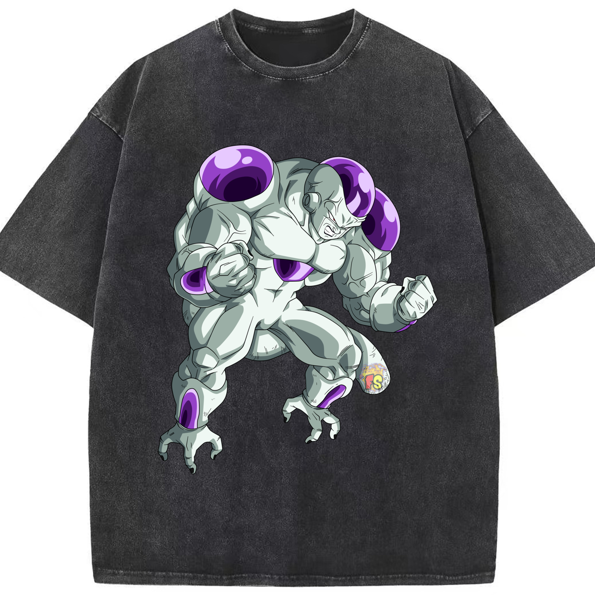 （画像用） ドラゴンボール フリーザ DRAGON BALL Frieza 綿100% ヴィンテージ風 半袖Tシャツ（フロントプリント）