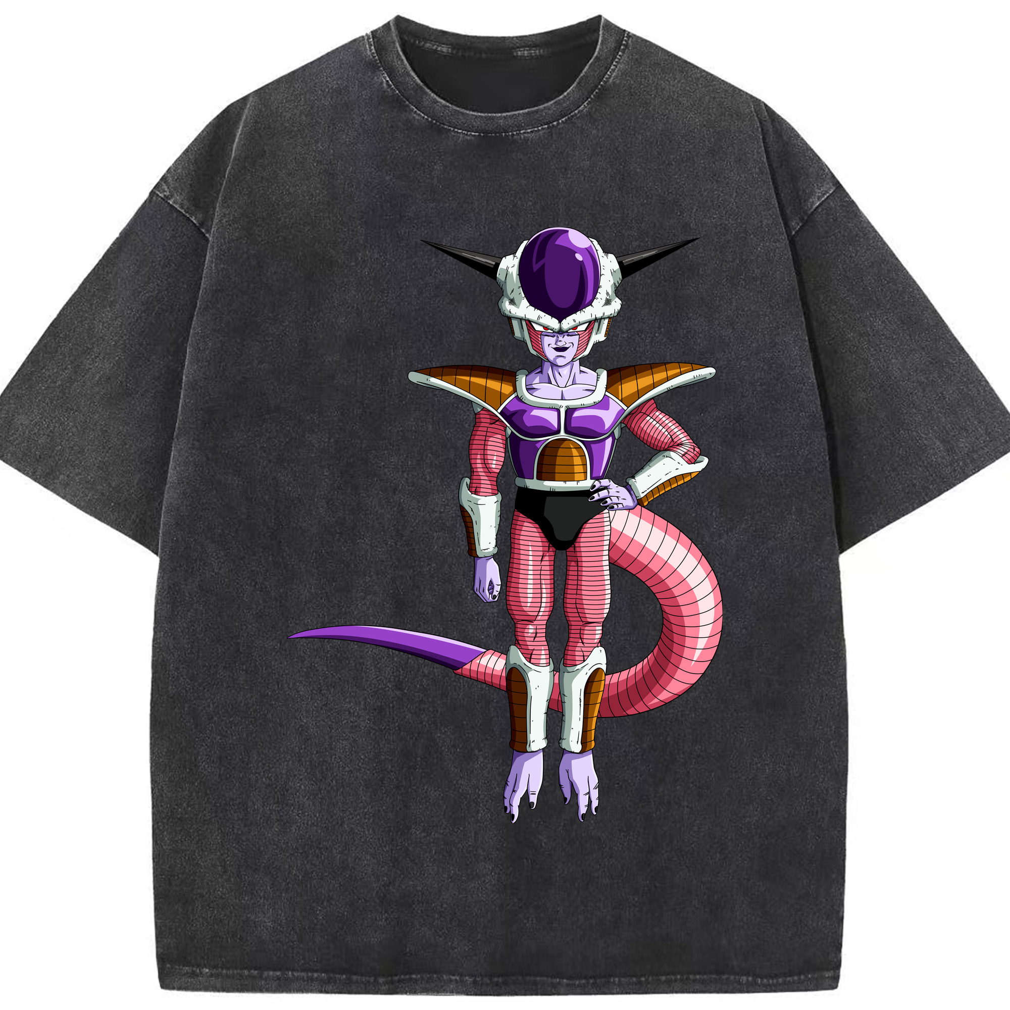 （画像用） ドラゴンボール フリーザ DRAGON BALL Frieza 綿100% ヴィンテージ風 半袖Tシャツ（フロントプリント）